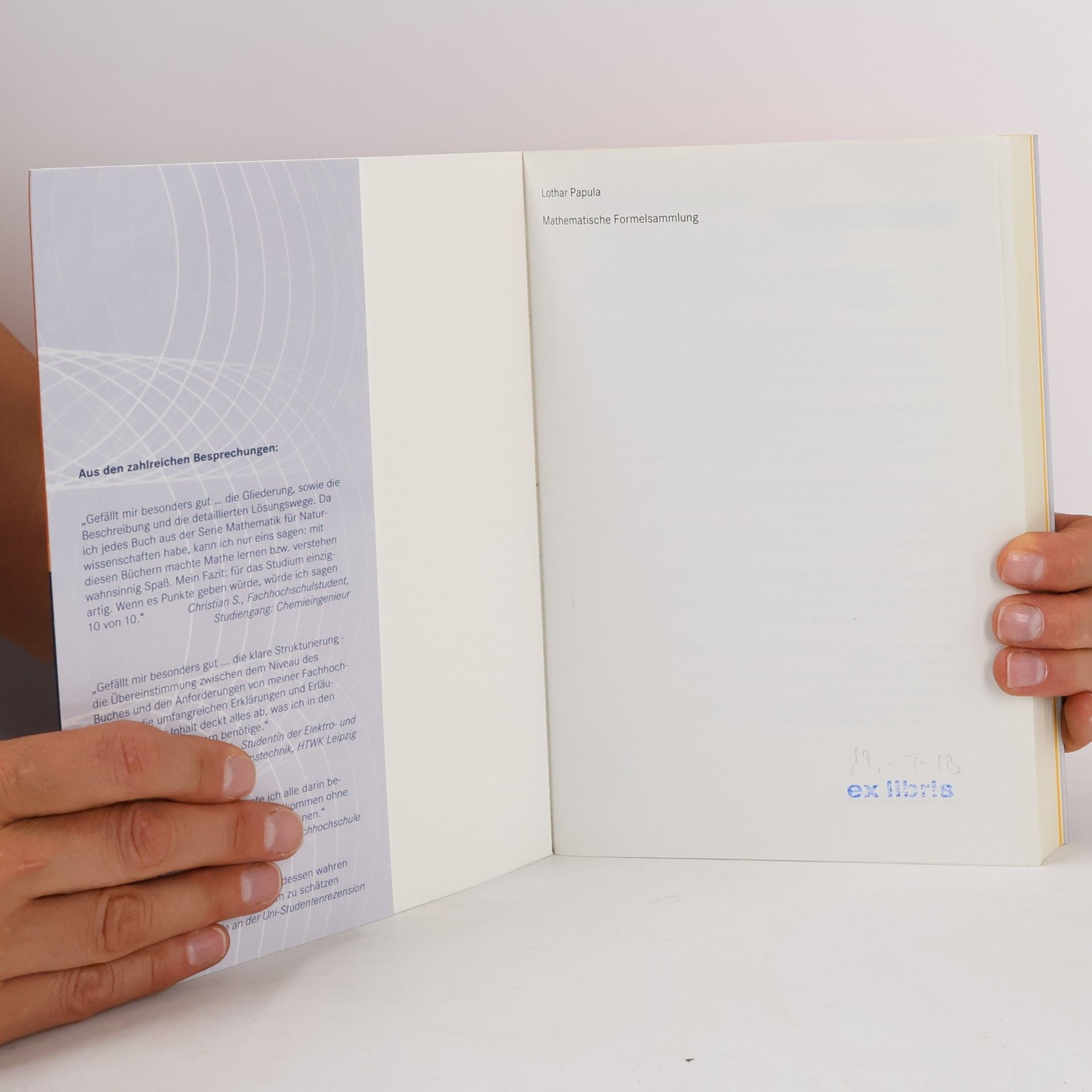 Lothar Papula Mathematische Formelsammlung : für Ingenieure und Naturwissenschaftler