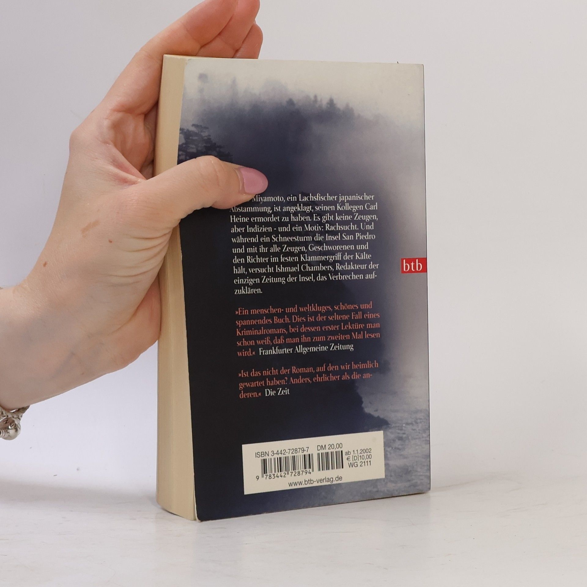 David Guterson Schnee, der auf Zedern fällt