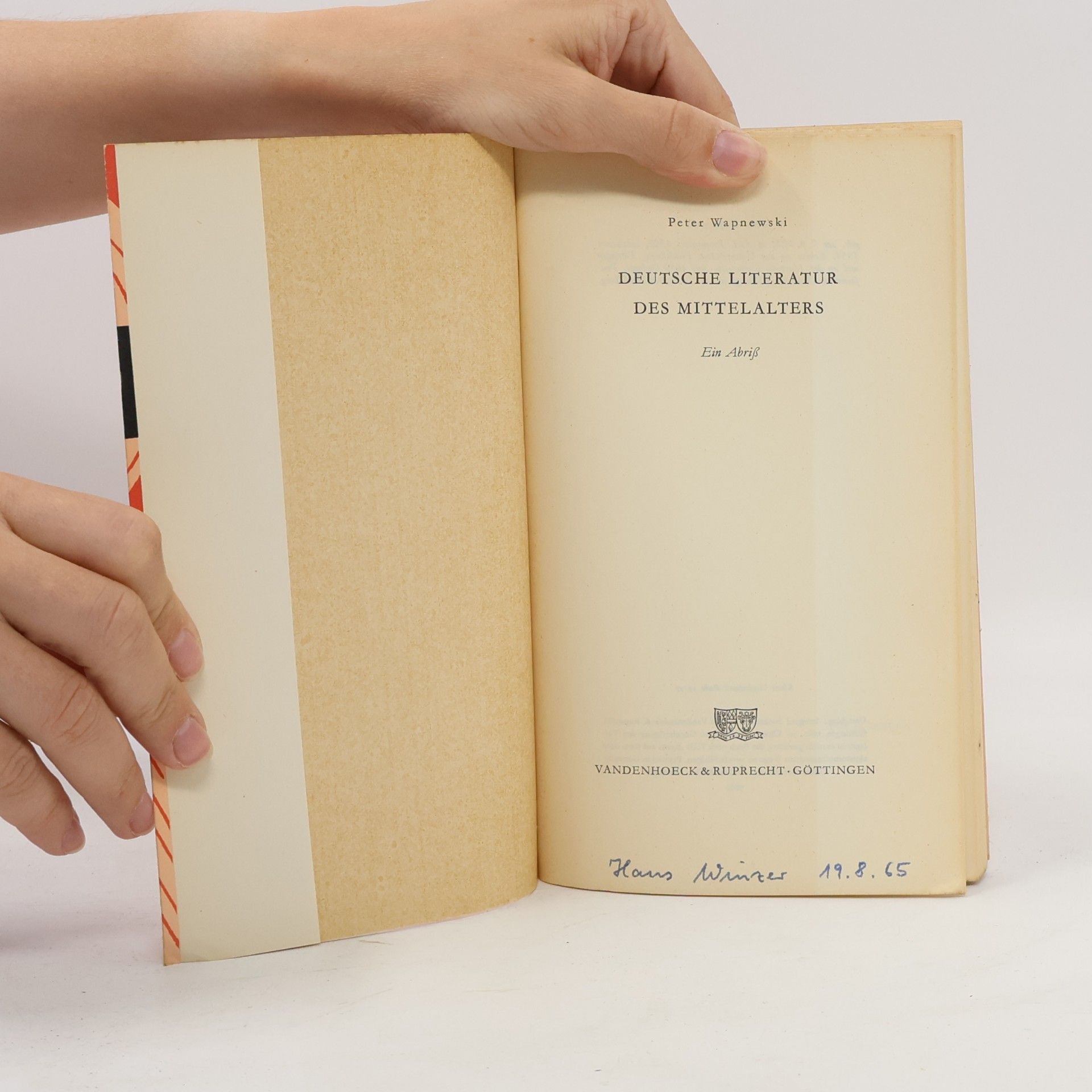 Peter Wapnewski Deutsche Literatur des Mittelalters