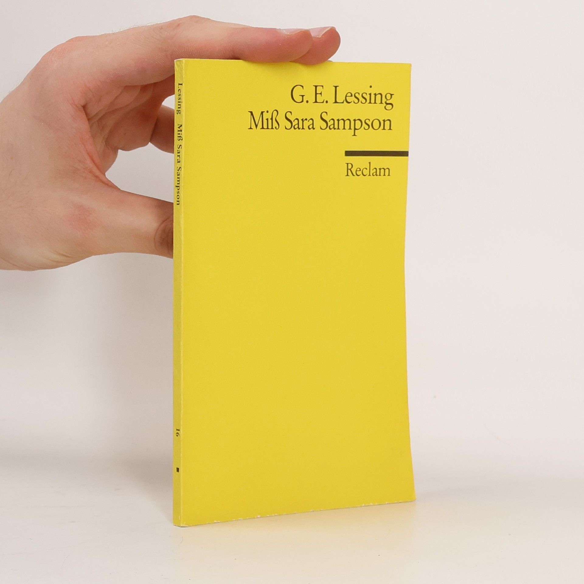 Gotthold Ephraim Lessing Miss Sara Sampson : ein Trauerspiel in fünf Aufzügen
