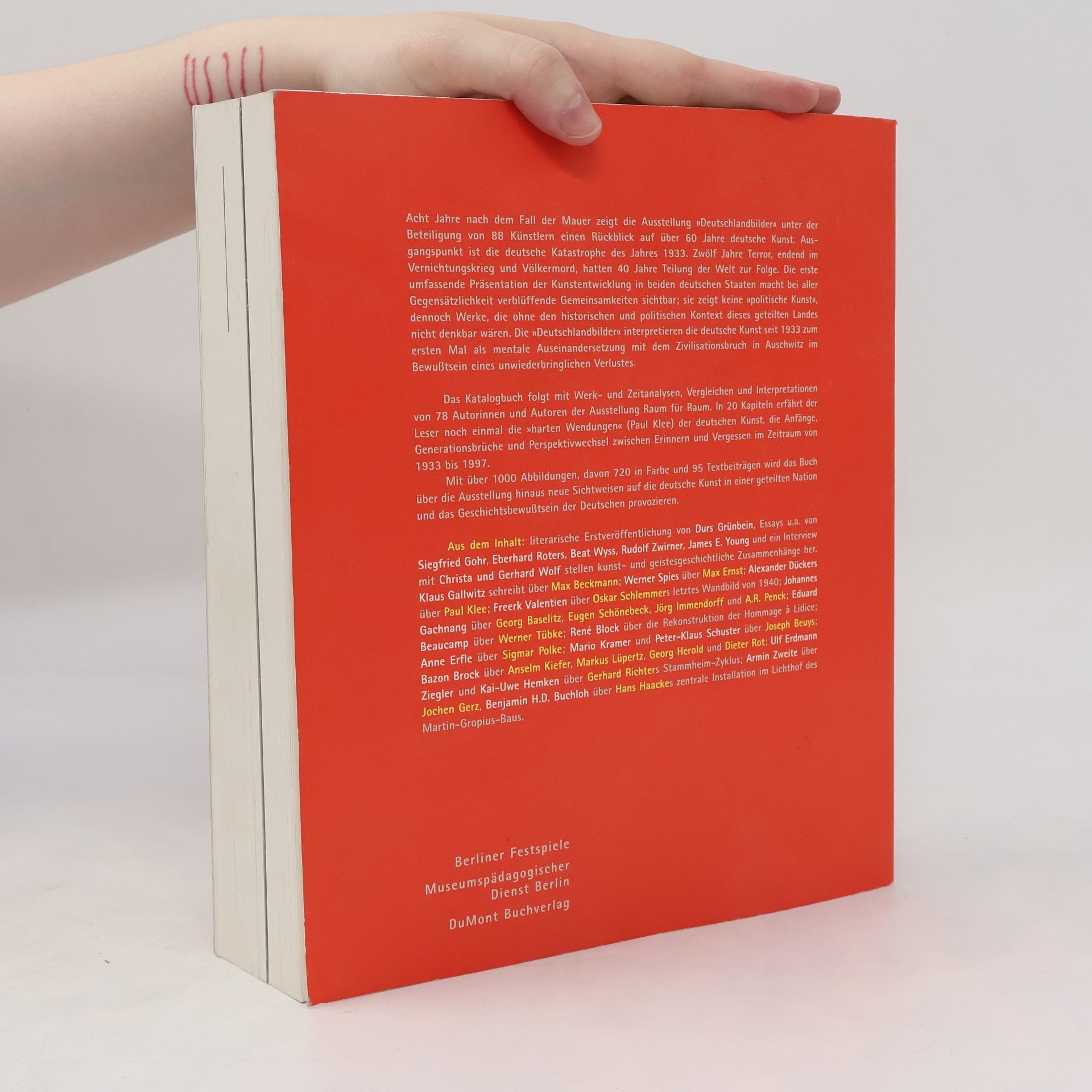 Eckhart Gillen Deutschlandbilder. Kunst aus einem geteilten Land. Katalog zur zentralen Ausstellung der 47. Berliner Festwochen im Martin-Gropius-Bau, 7. September 1997 bis 11. Januar 1998