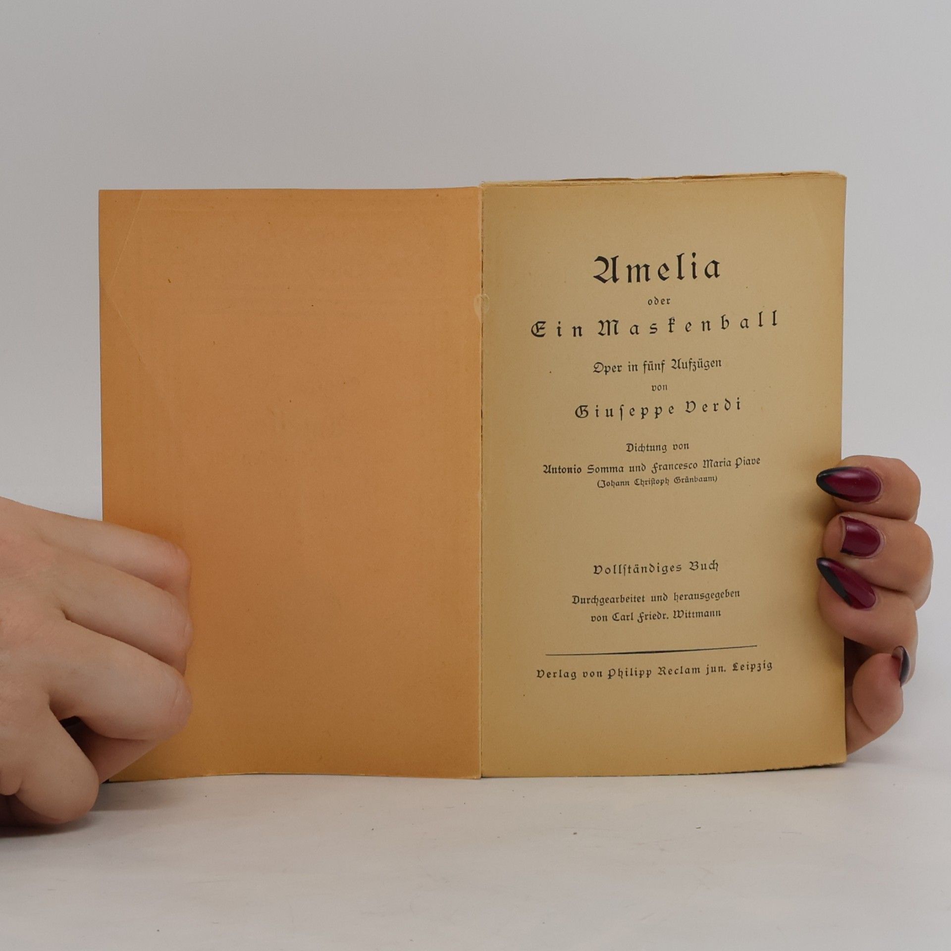 Giuseppe Verdi Amelia oder ein Maskenball