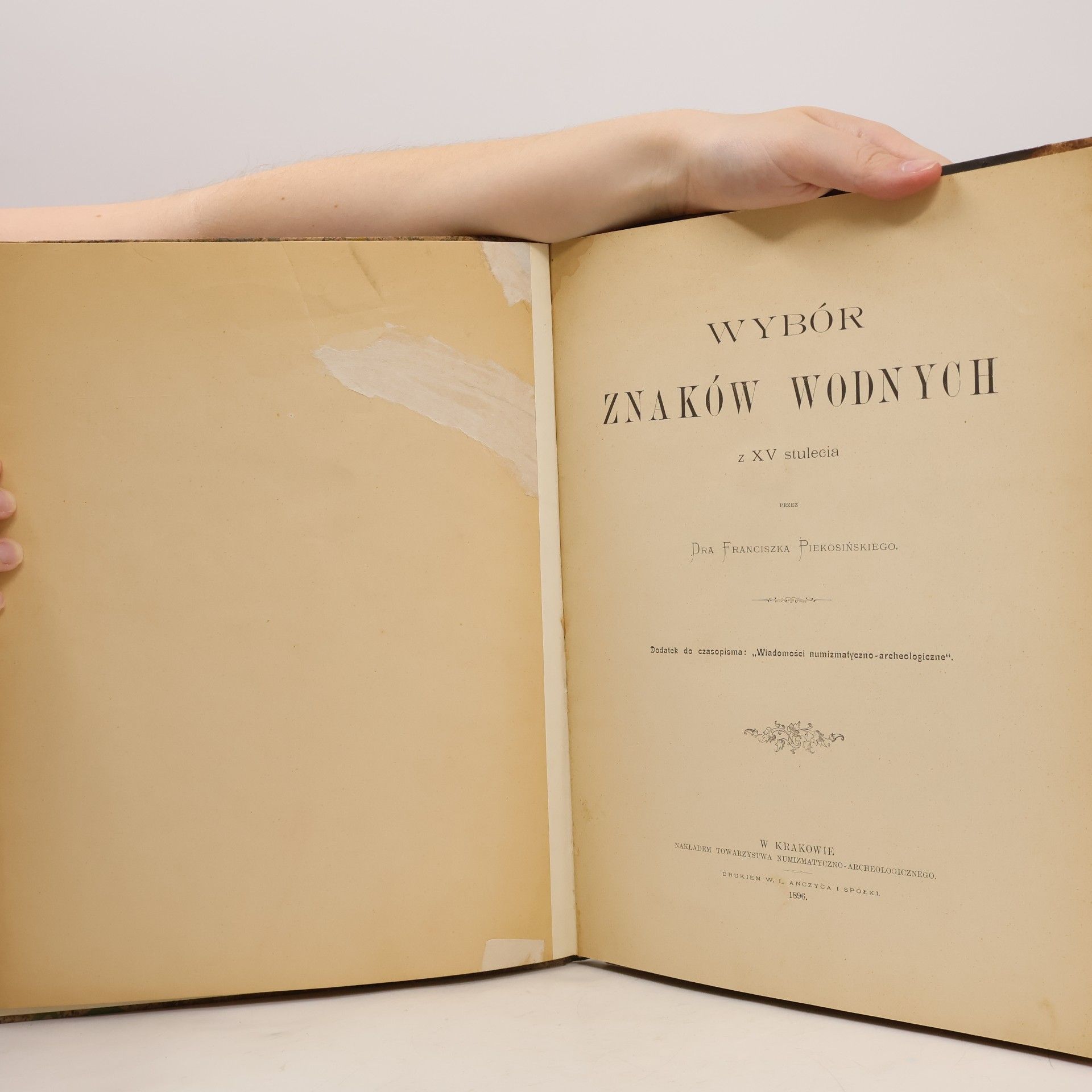 Franciszek Piekosińský Wybór znaków wodnych z XV. stulecia