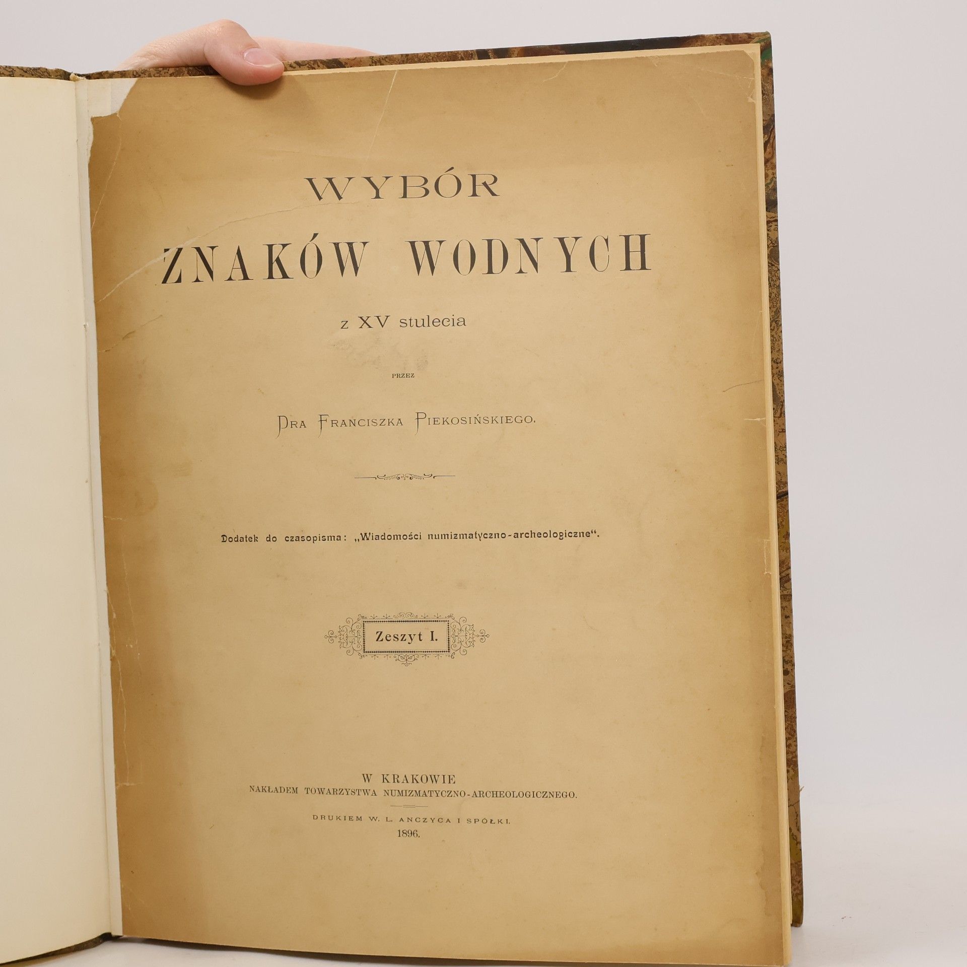 Franciszek Piekosińský Wybór znaków wodnych z XV. stulecia