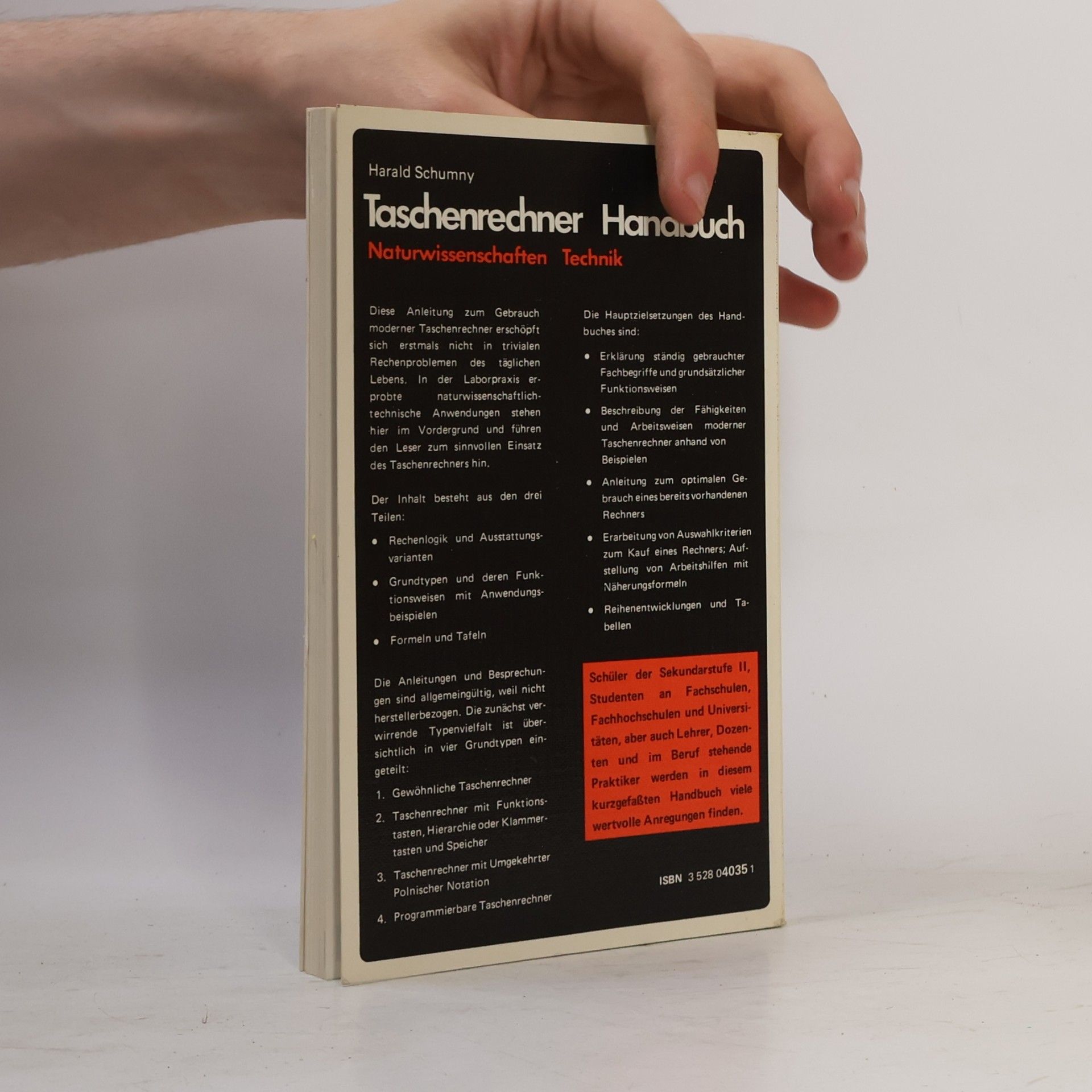 Harald Schumny Taschenrechner-Handbuch
