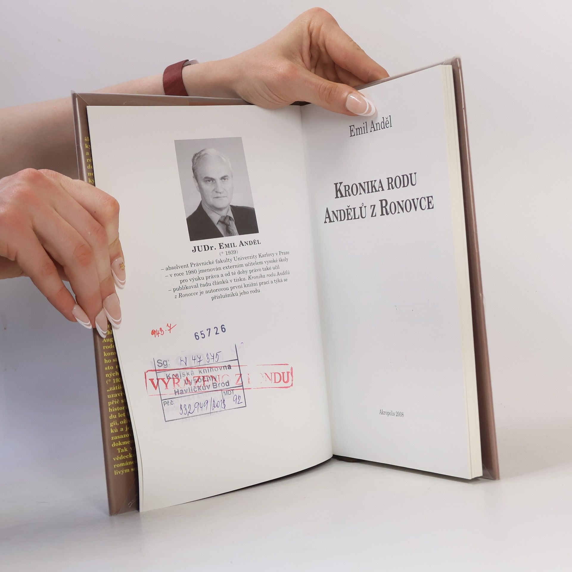 Emil Anděl Kronika rodu Andělů z Ronovce