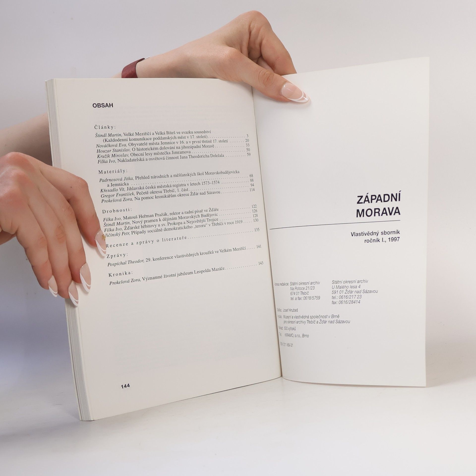 Autores varios Západní Morava. Vlastivědný sborník. Ročník I.