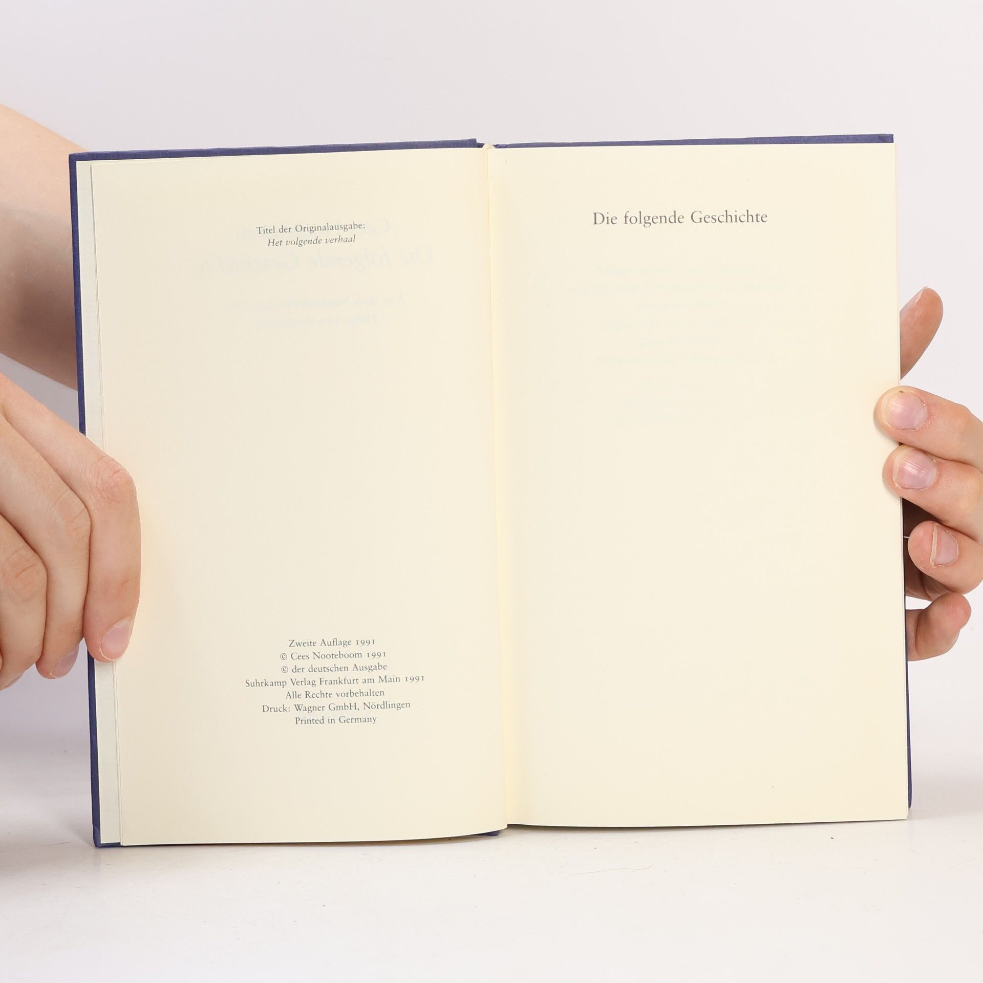 Cees Nooteboom Die folgende Geschichte