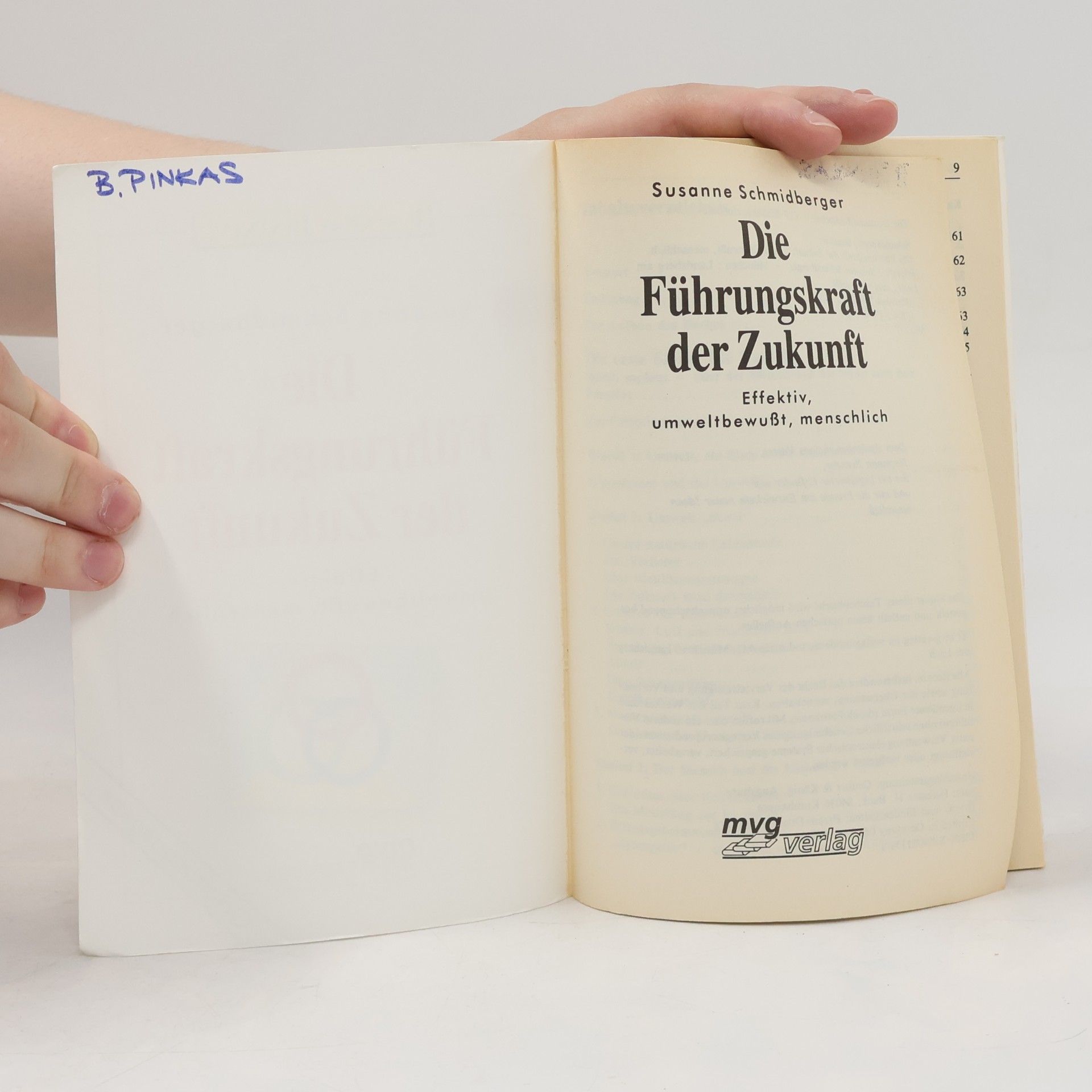Susanne Schmidberger Die Führungskraft der Zukunft - Originalausgabe