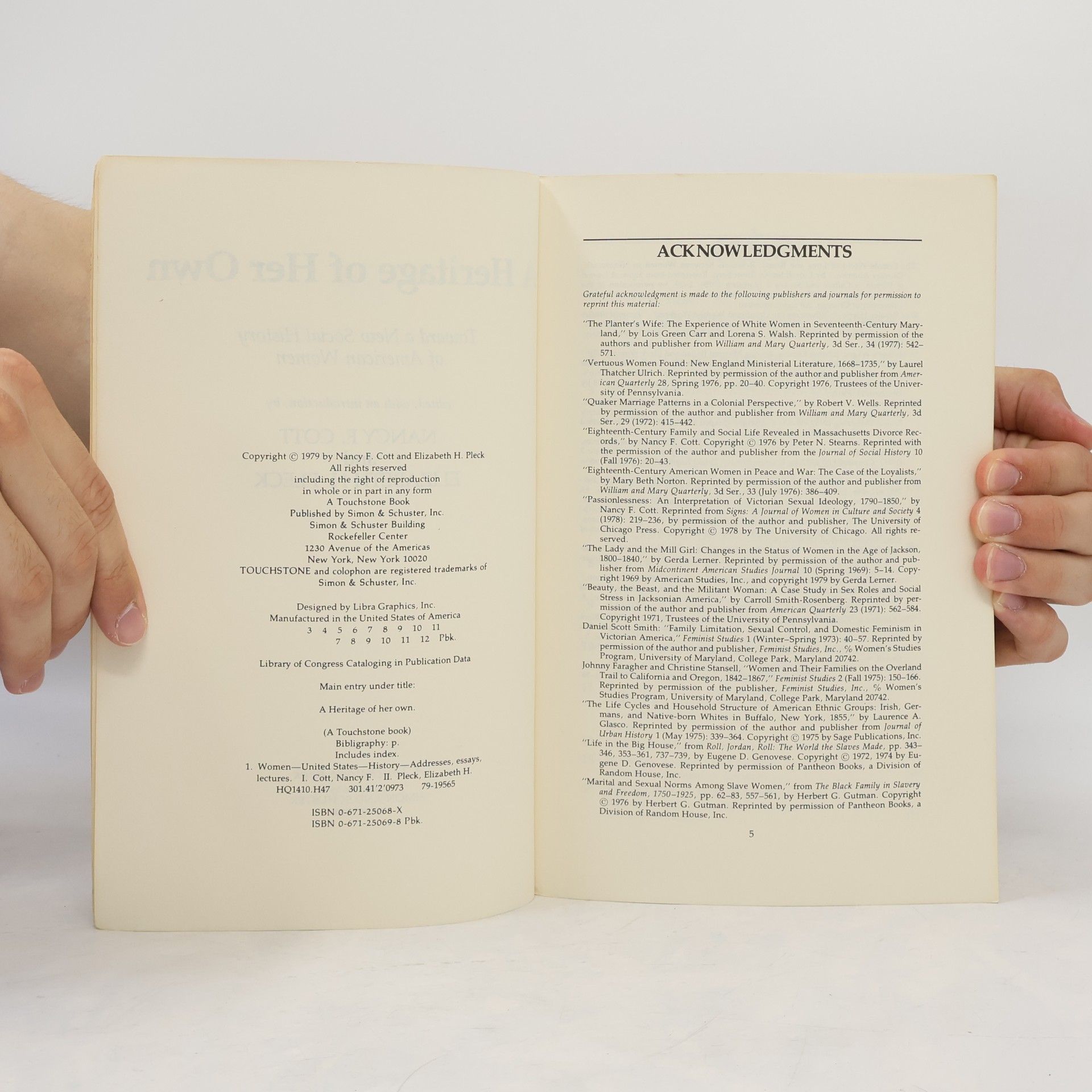 Nancy F. Cott A Heritage of Her Own