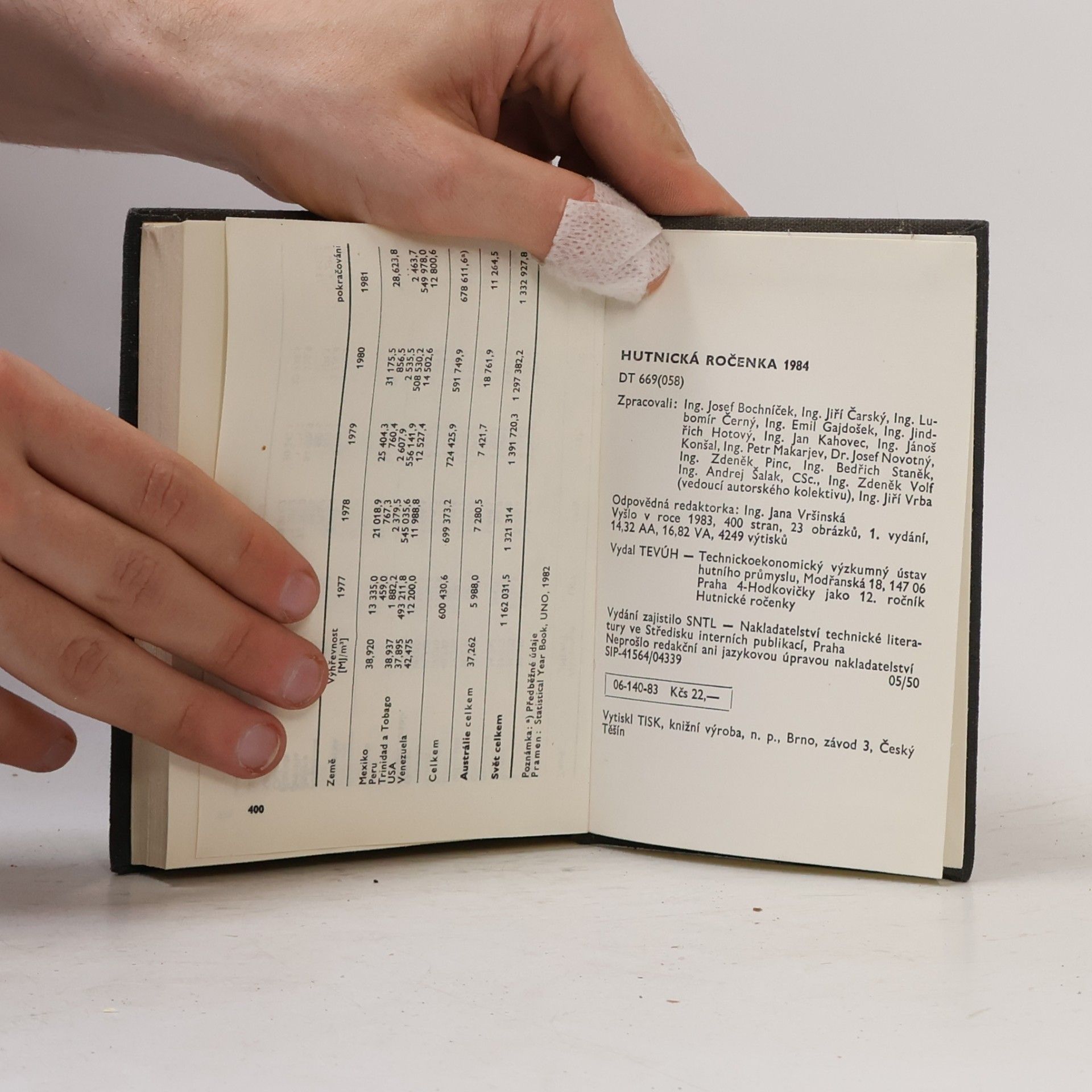 Kolektiv autorů Hutnická ročenka 1984