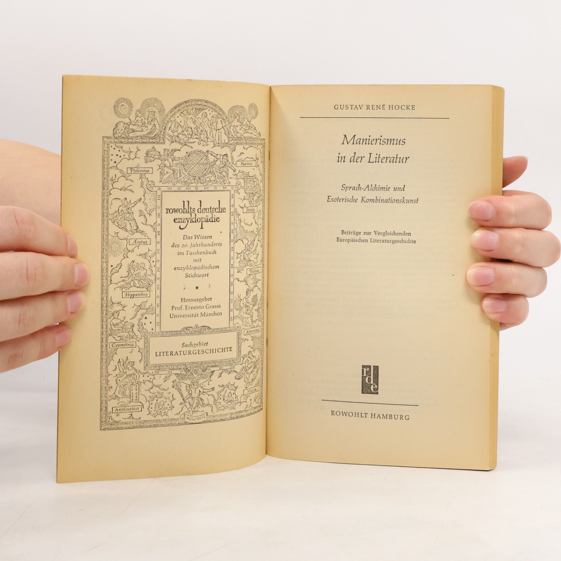 Gustav René Hocke Manierismus in der Literatur