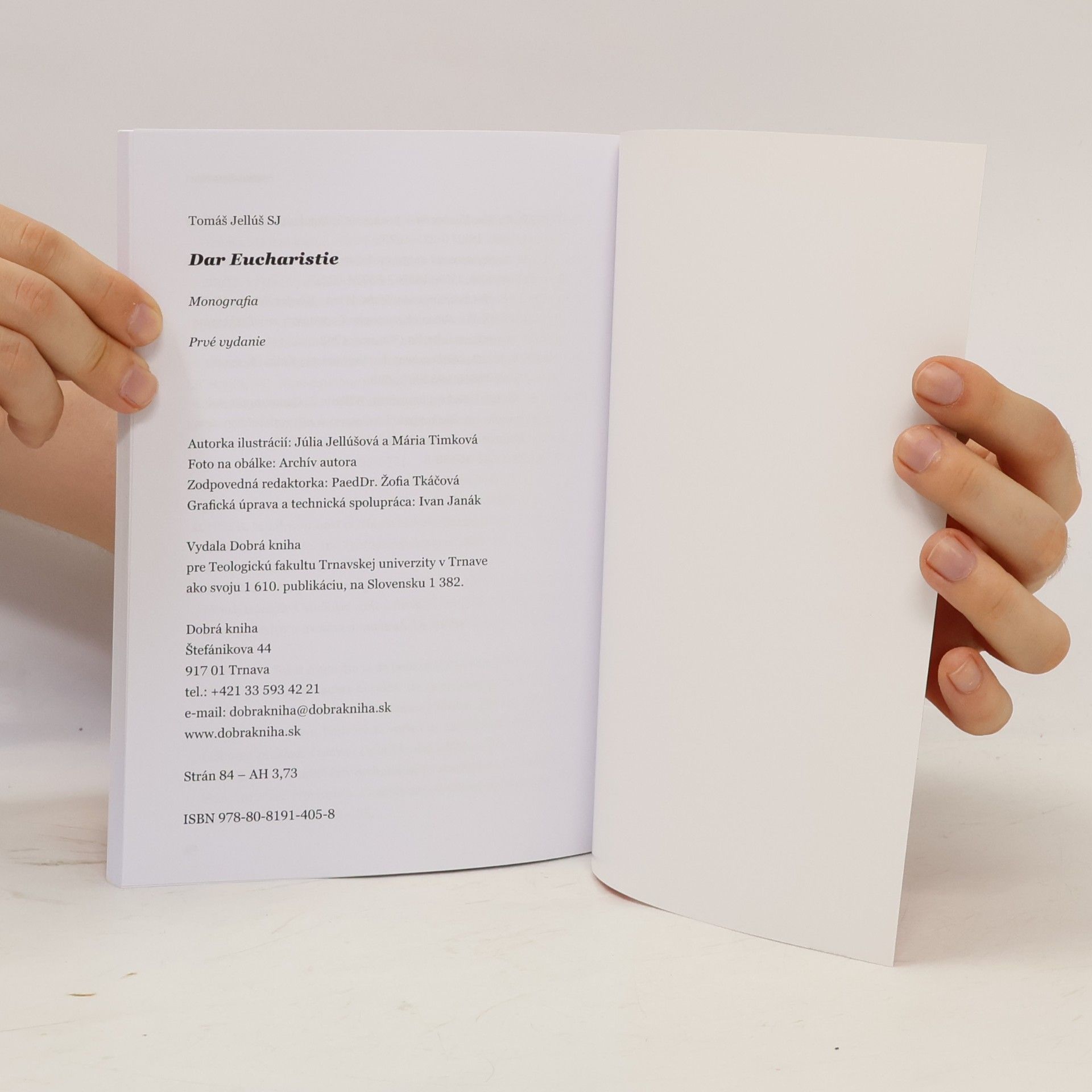 Tomáš Jellúš SJ Dar Eucharistie Monografia