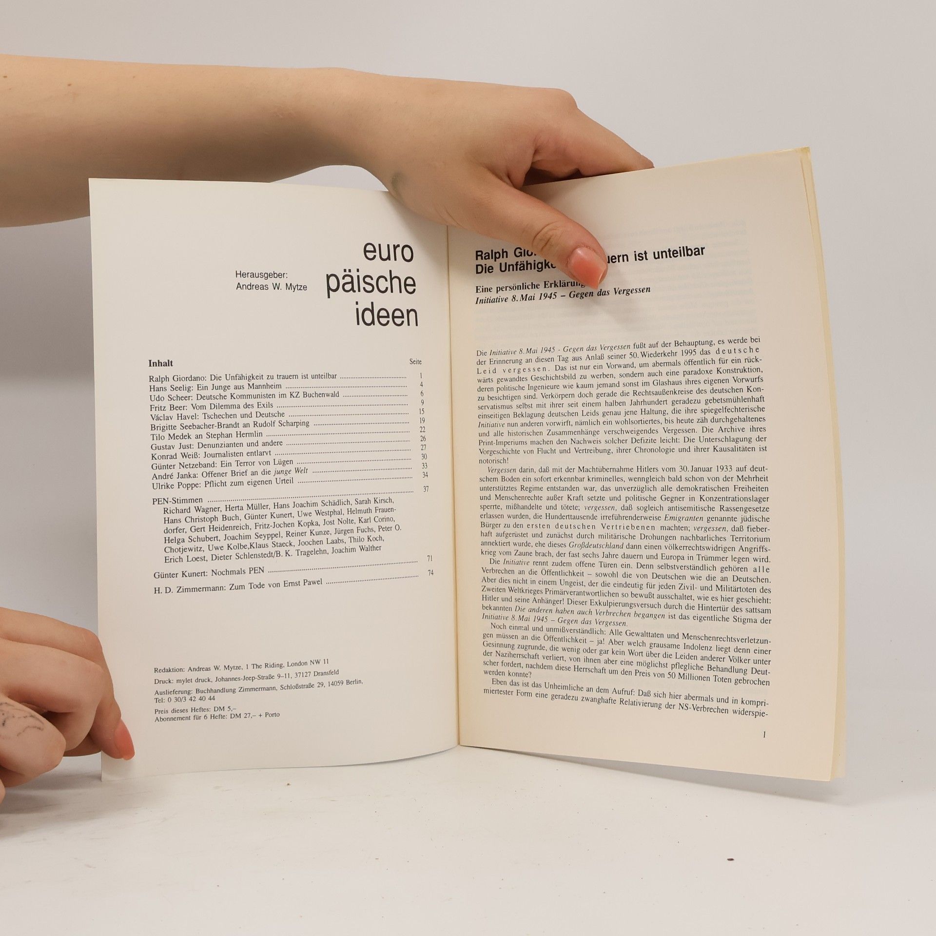 Autorenkollektiv Europäische ideen 94