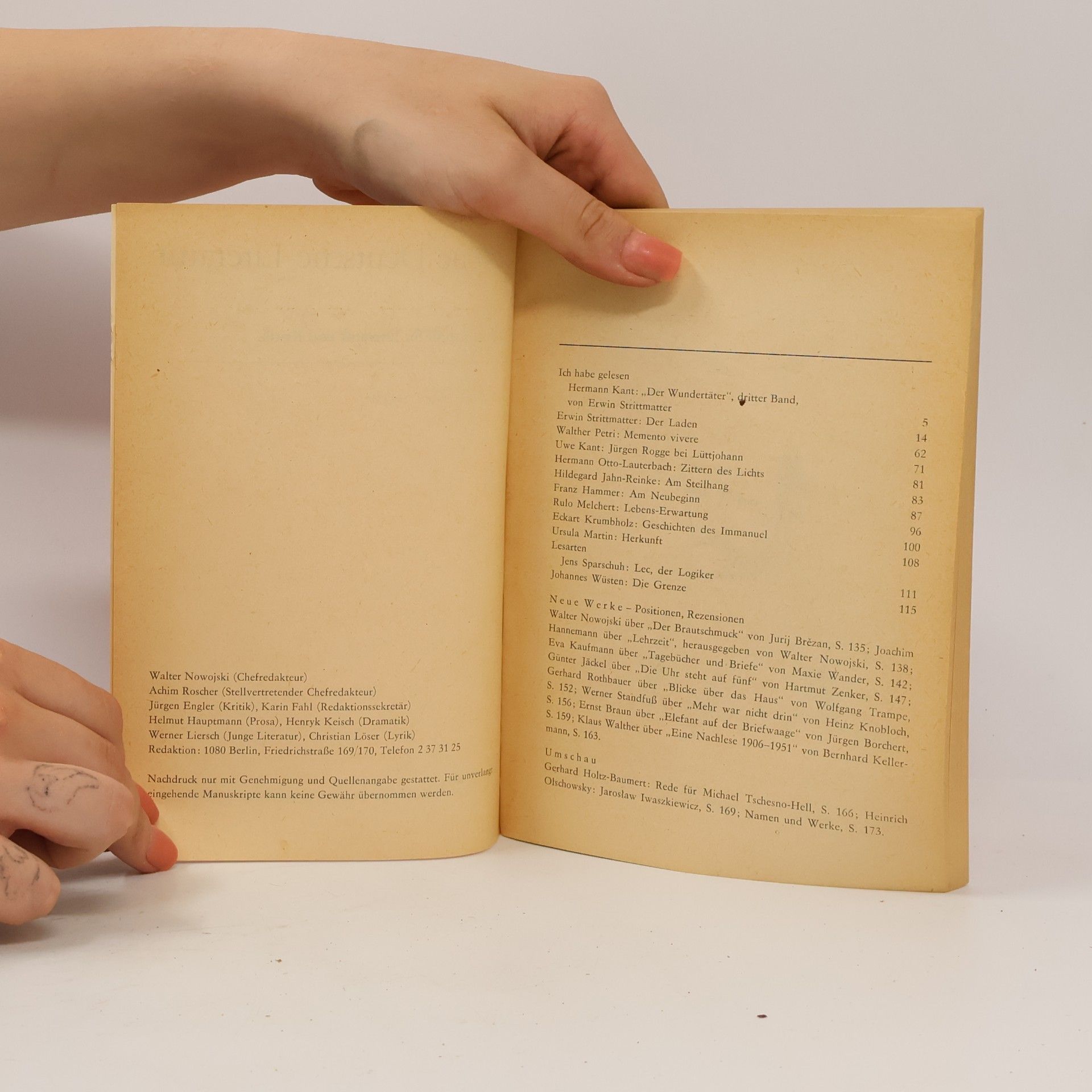 Autorenkollektiv Neue Deutsche Literatur 6
