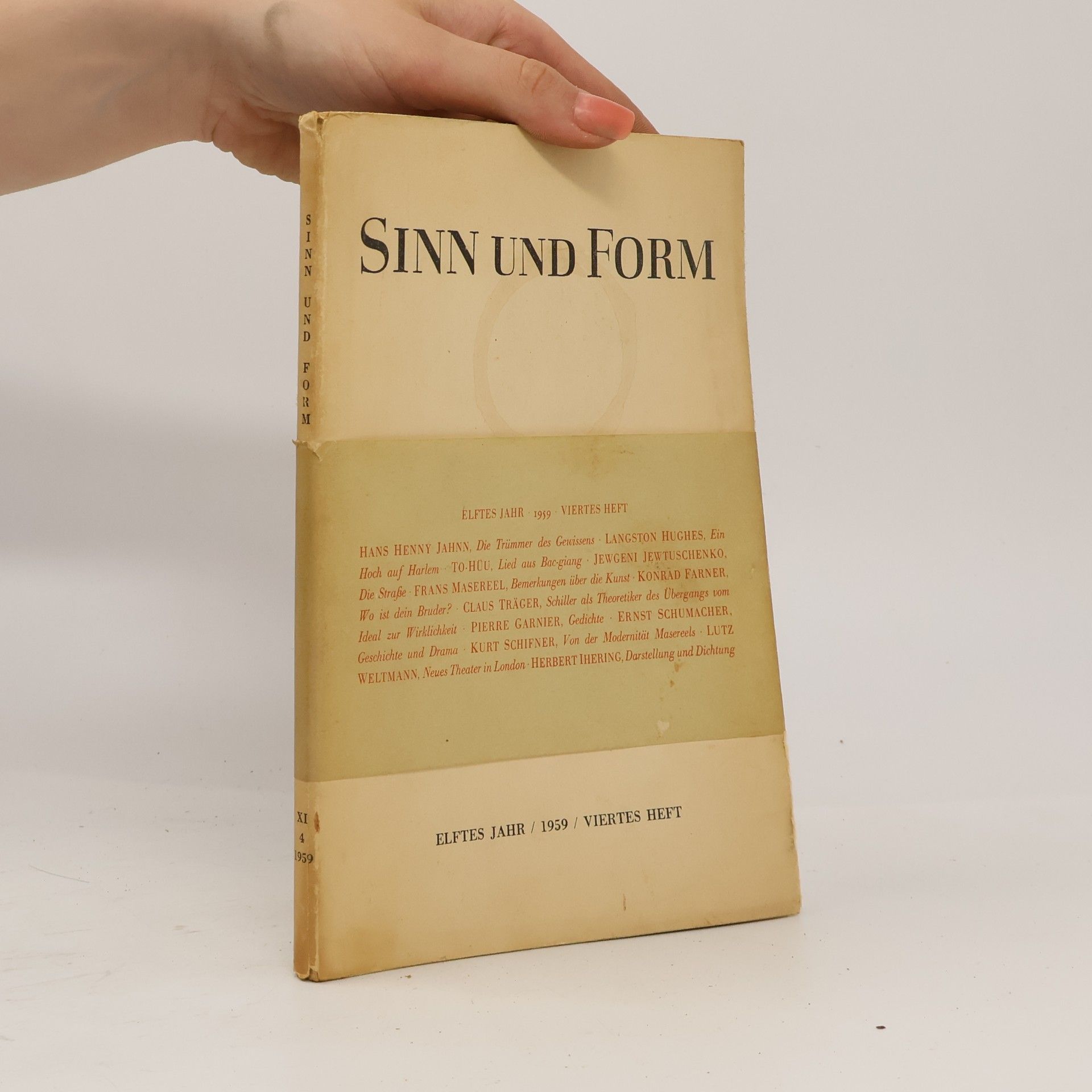 Autorenkollektiv Sinn und Form 4/1959