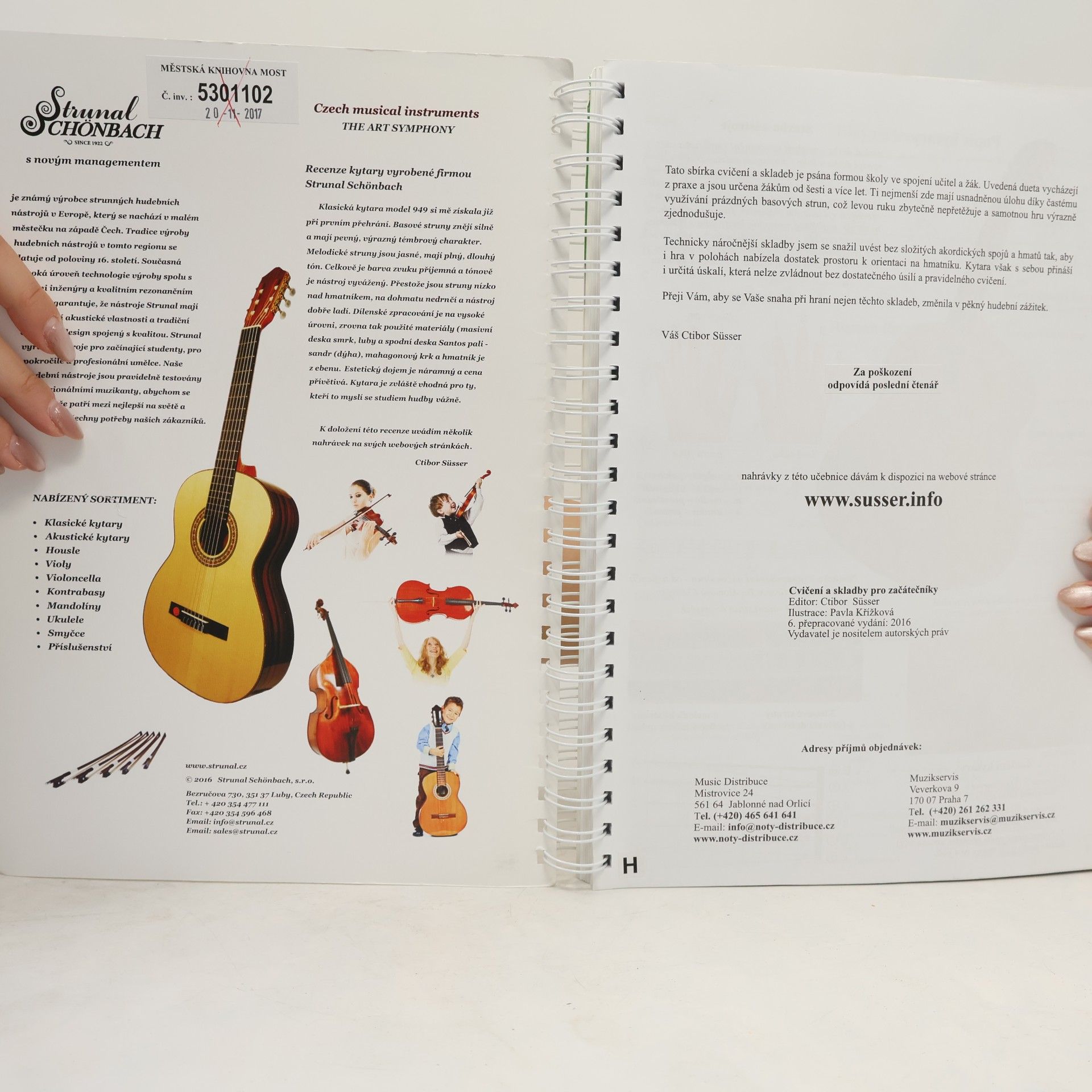 Ctibor Süsser Cvičení a skladby pro začátečníky op. 1. Dueta, lidové písně, koledy, akordy