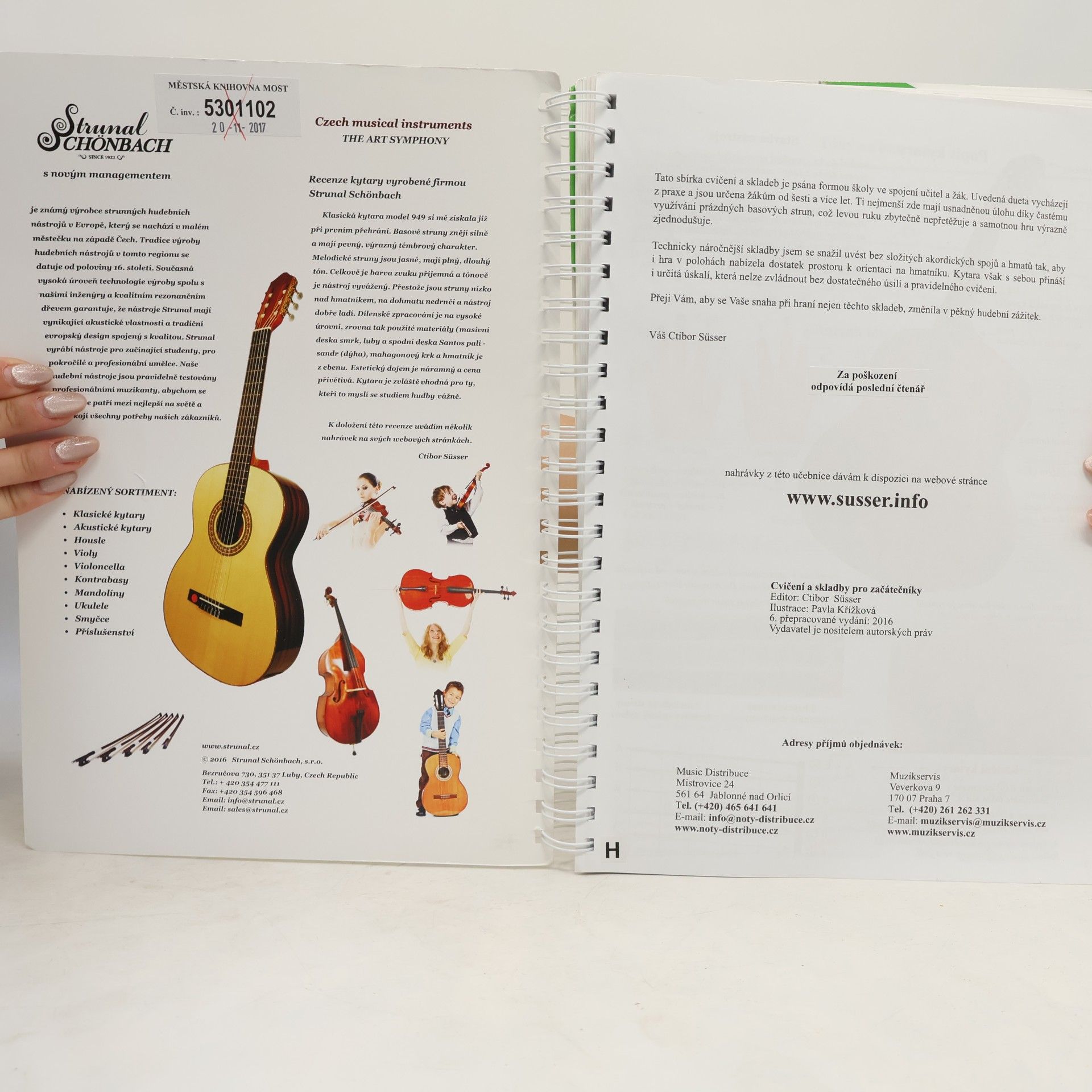 Ctibor Süsser Cvičení a skladby pro začátečníky op. 1. Dueta, lidové písně, koledy, akordy