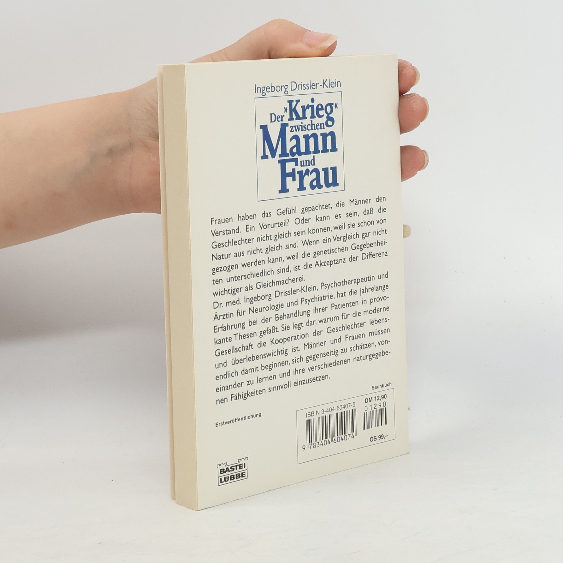 Ingeborg Drissler Klein Der Krieg zwischen Mann und Frau