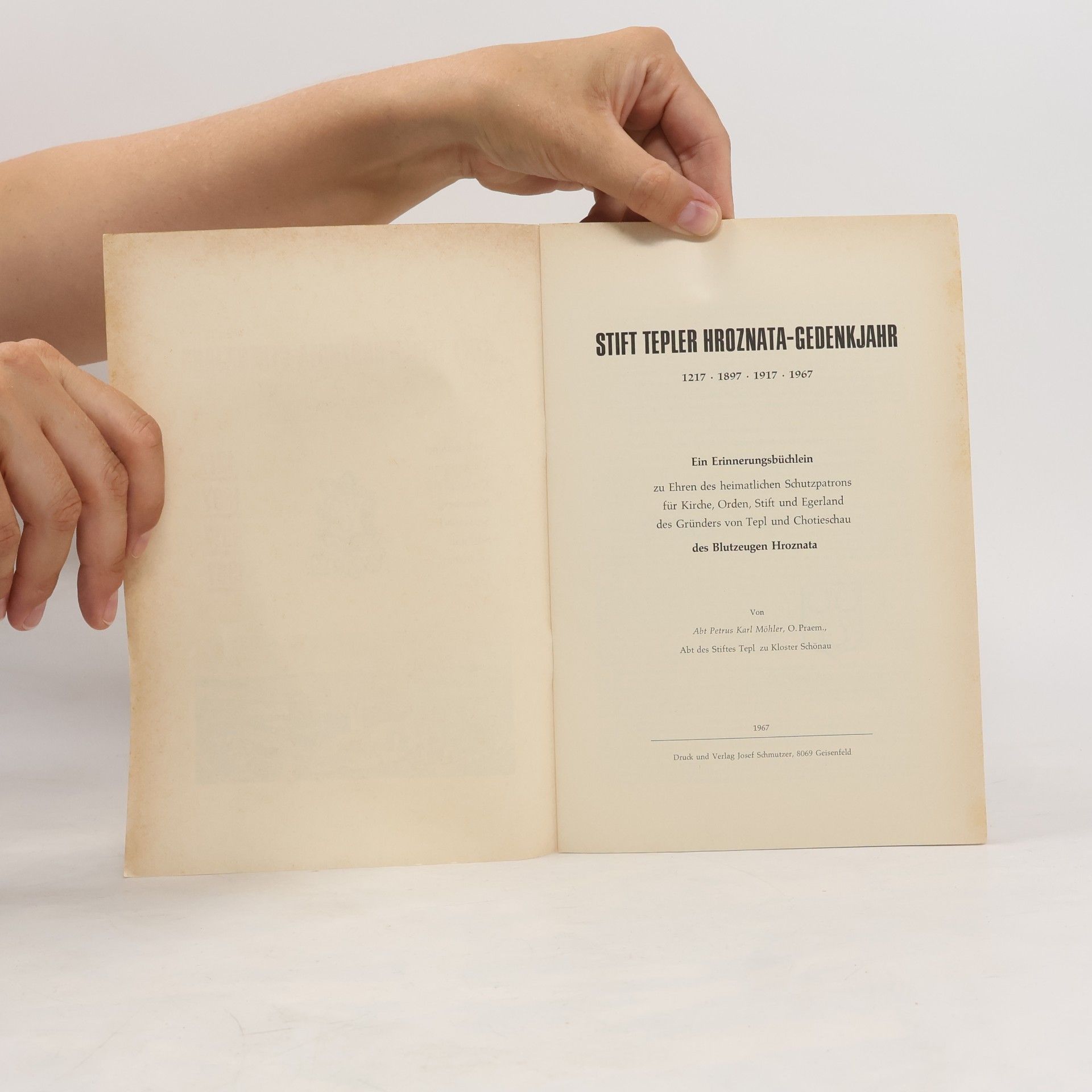 Collectif d'auteurs Stift Tepler Hroznata-Gedenkjahr