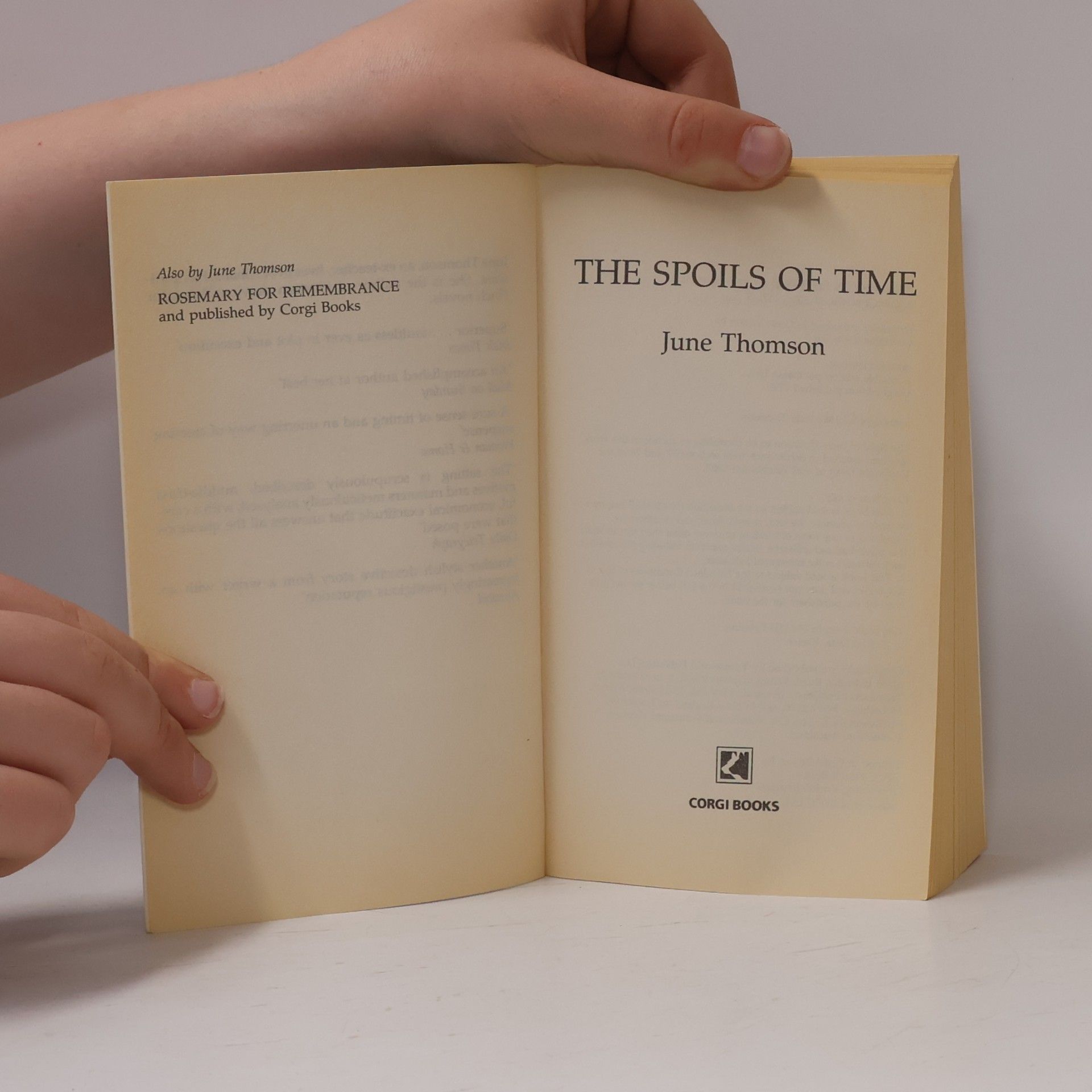 June Thomson The Spoils of Time