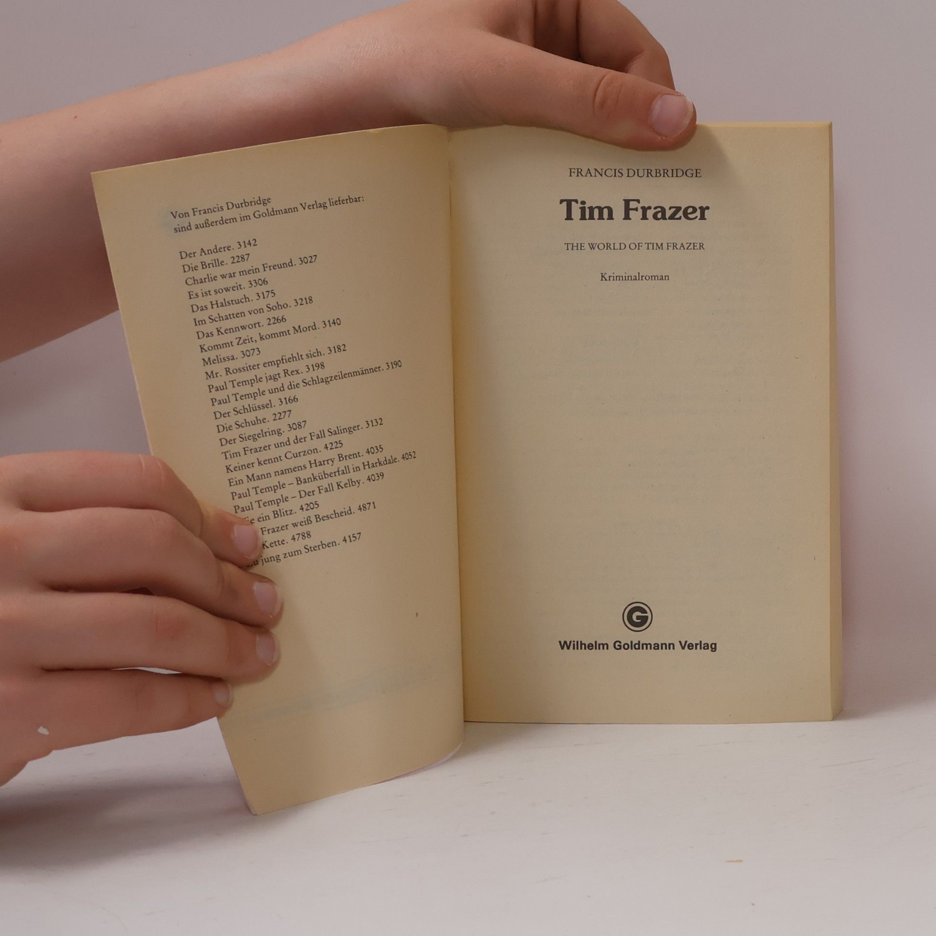 Francis Durbridge Goldmann Krimi - 3064: Tim Frazer