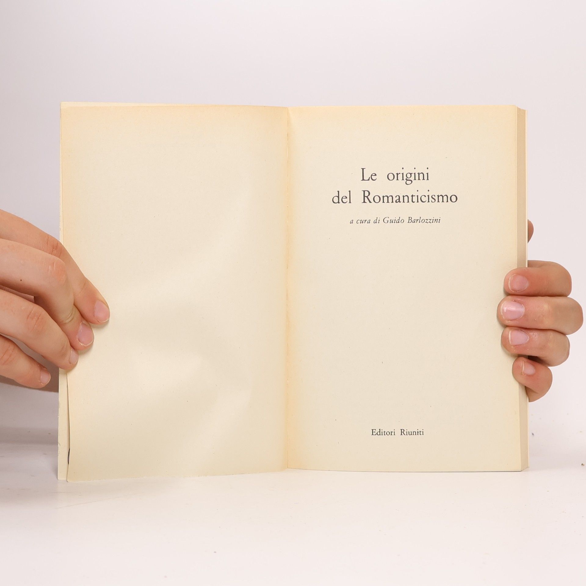 Guido Barlozzini Le origini del romanticismo