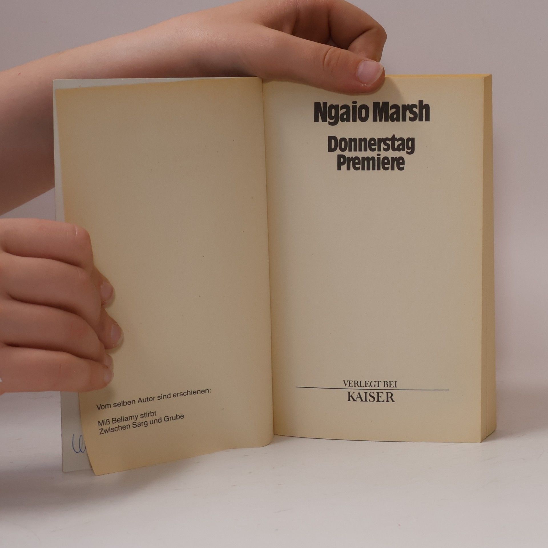 Ngaio Marsh Donnerstag Premiere