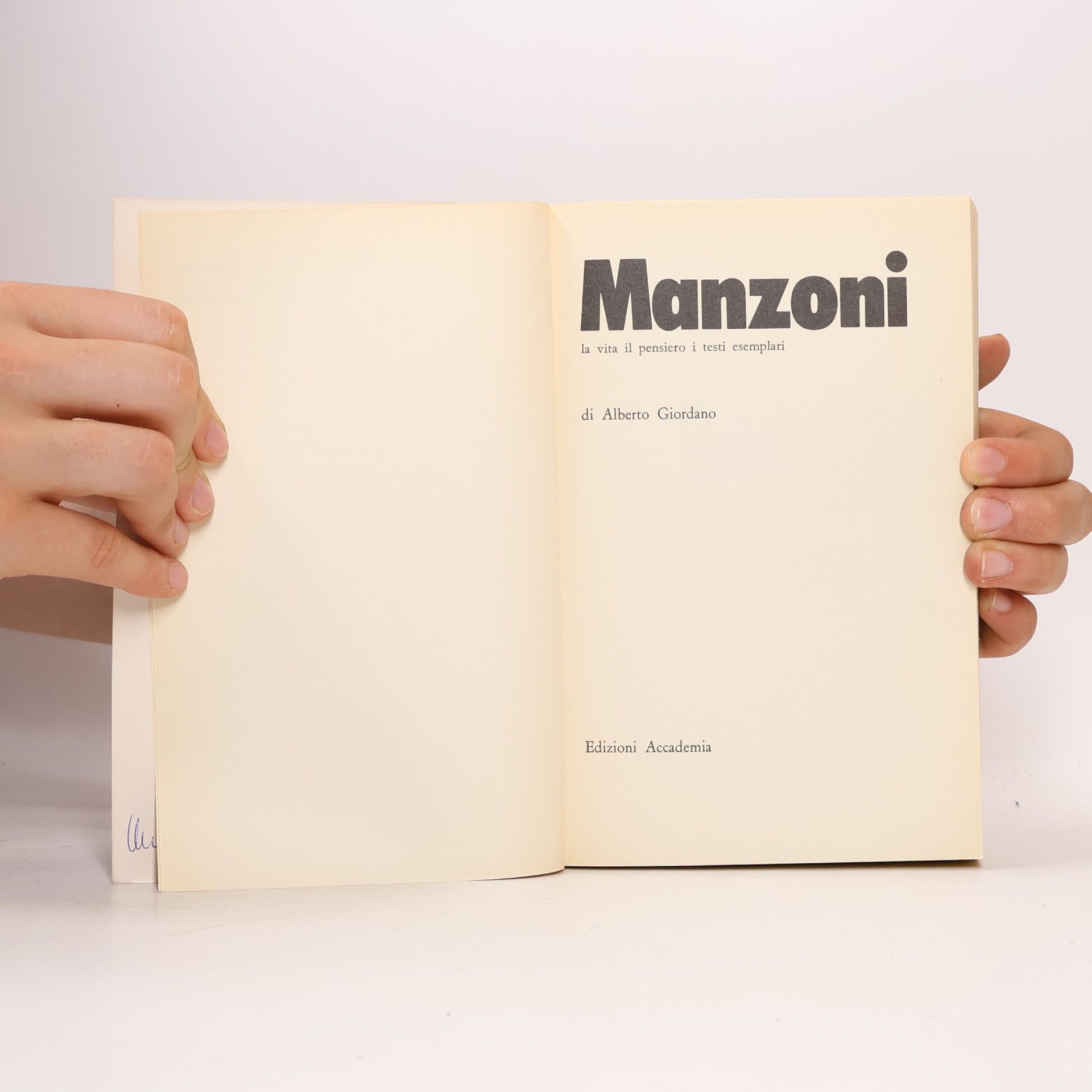 Alberto Giordano Manzoni la vita il pensiero i testi esemplari