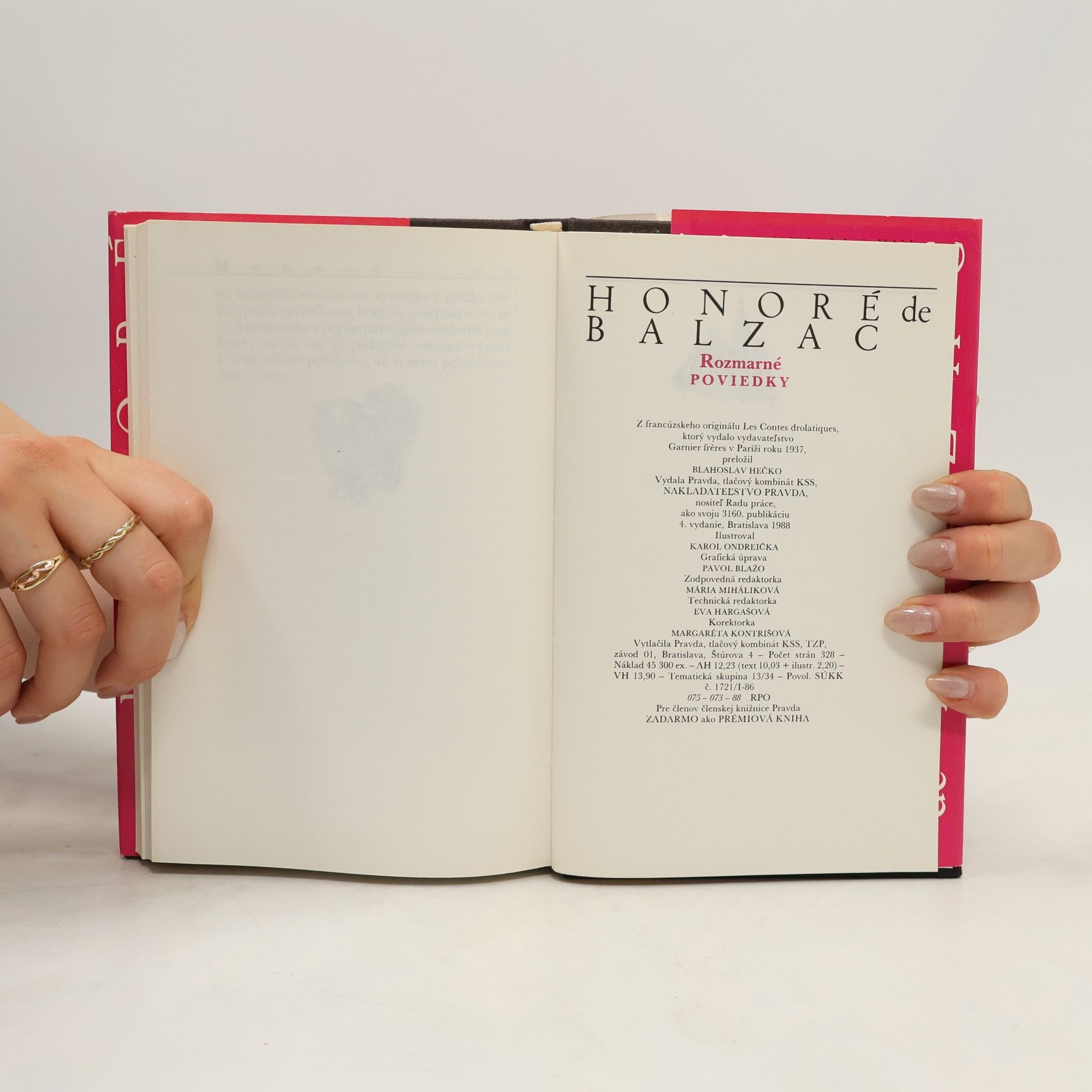 Honoré de Balzac Rozmarné poviedky