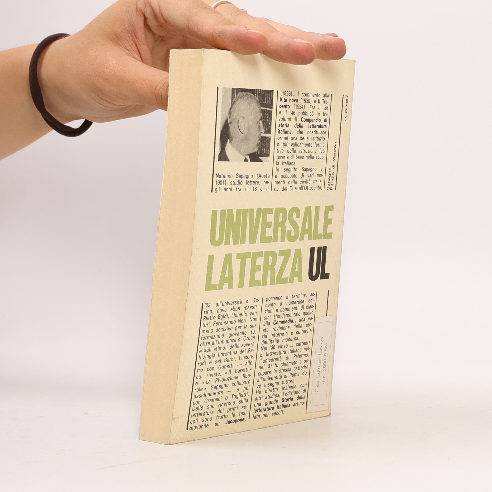 Natalino Sapegno Ritratto di Manzoni