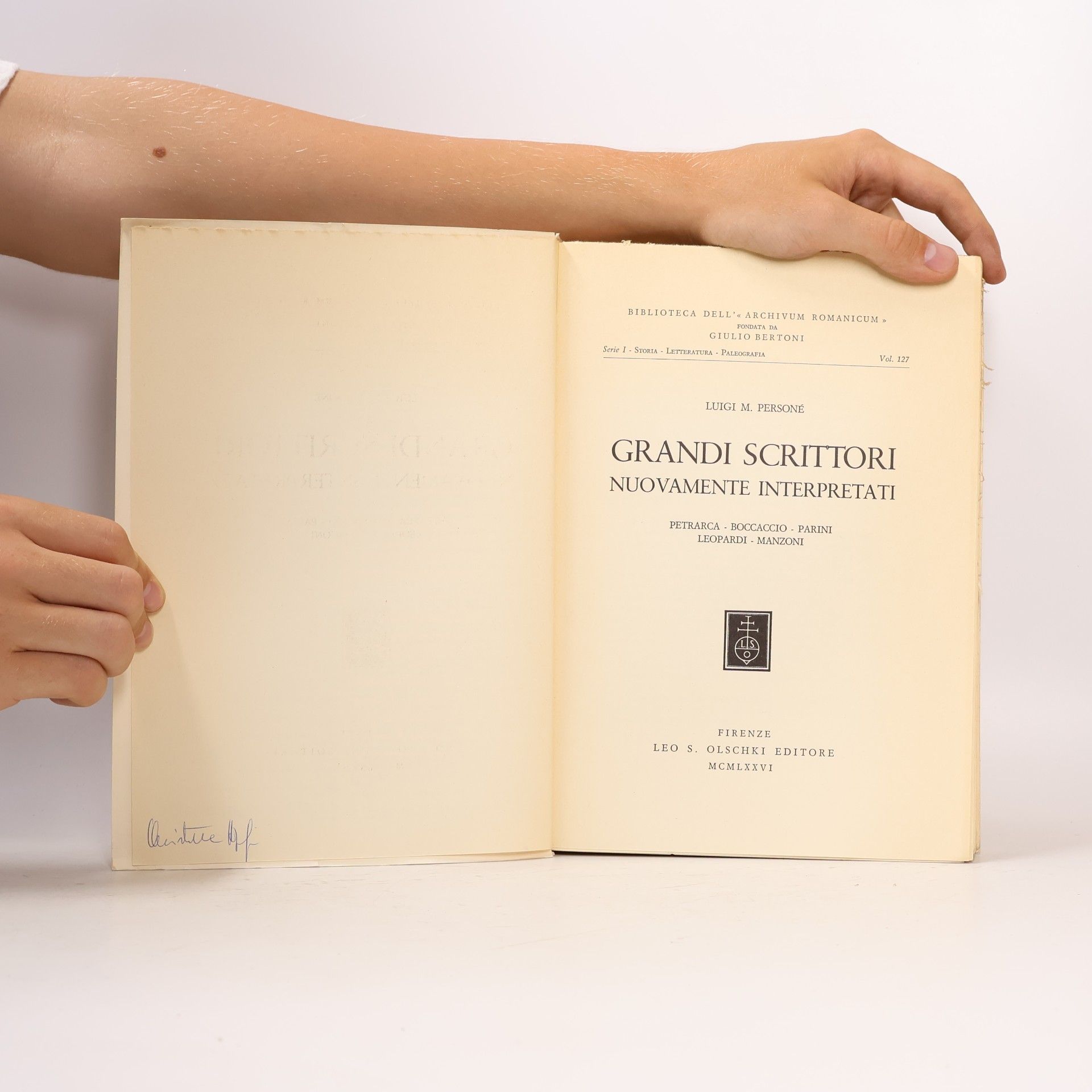Luigi Maria Personè Grandi Scrittori Nuovamente Interpretati