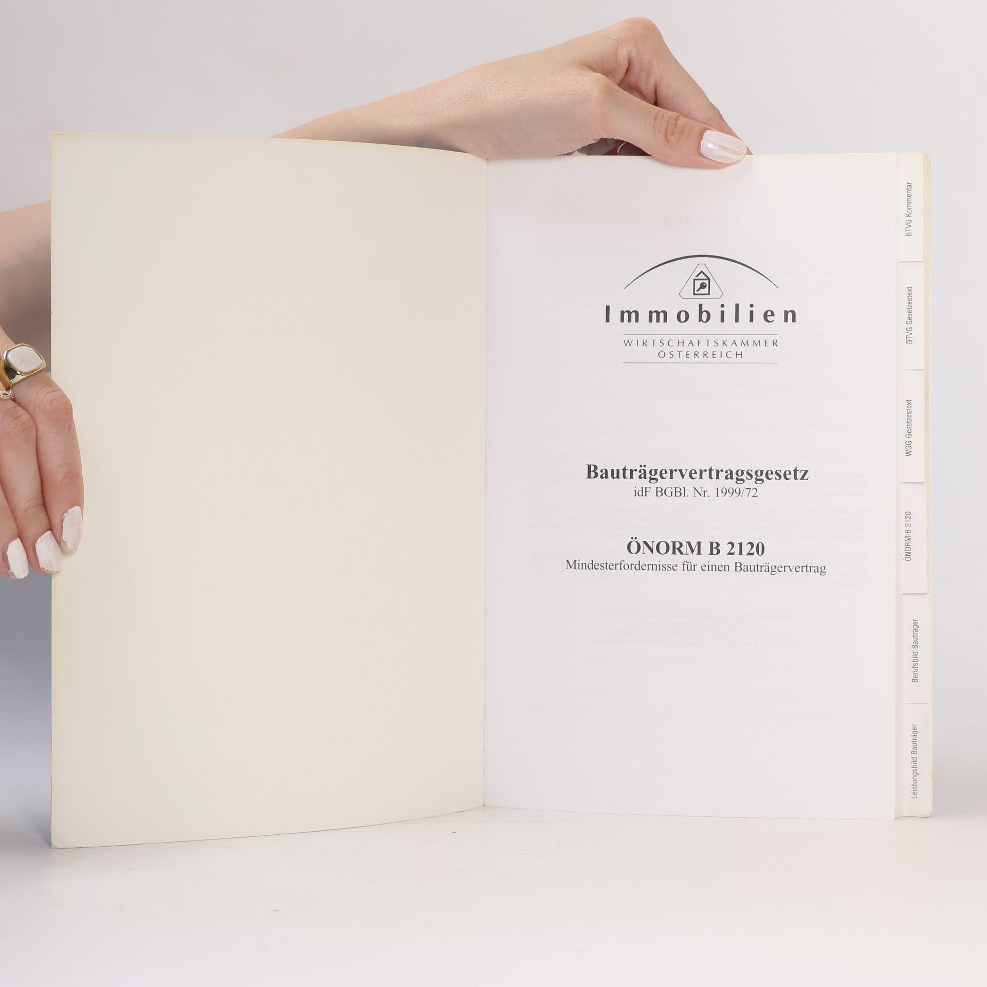 Gottfried Rücklinger Bauträgervertragsgesetz Önorm B 2001