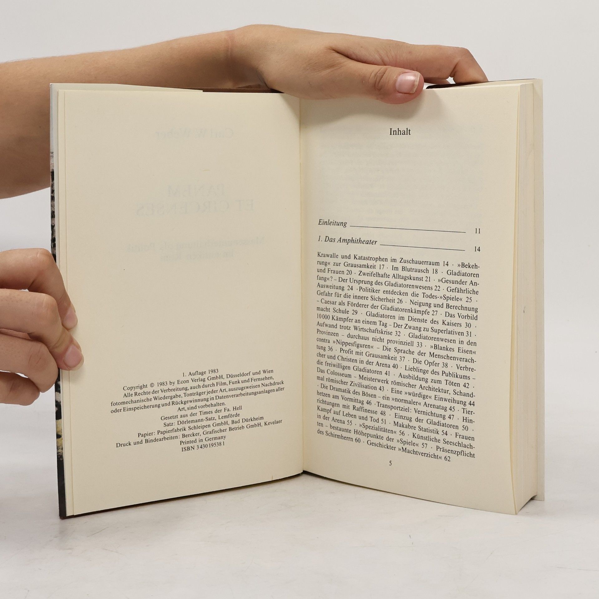 Karl-Wilhelm Weeber Panem et circenses