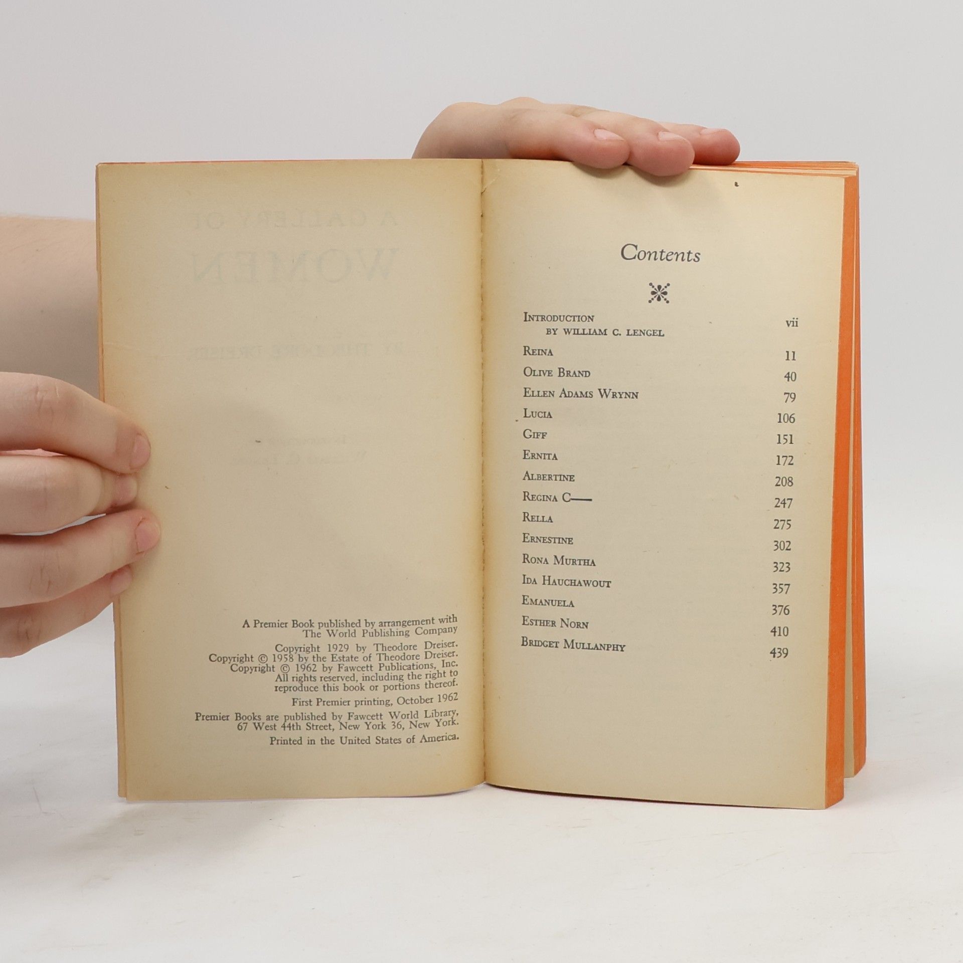Theodore Dreiser A Gallery of Women