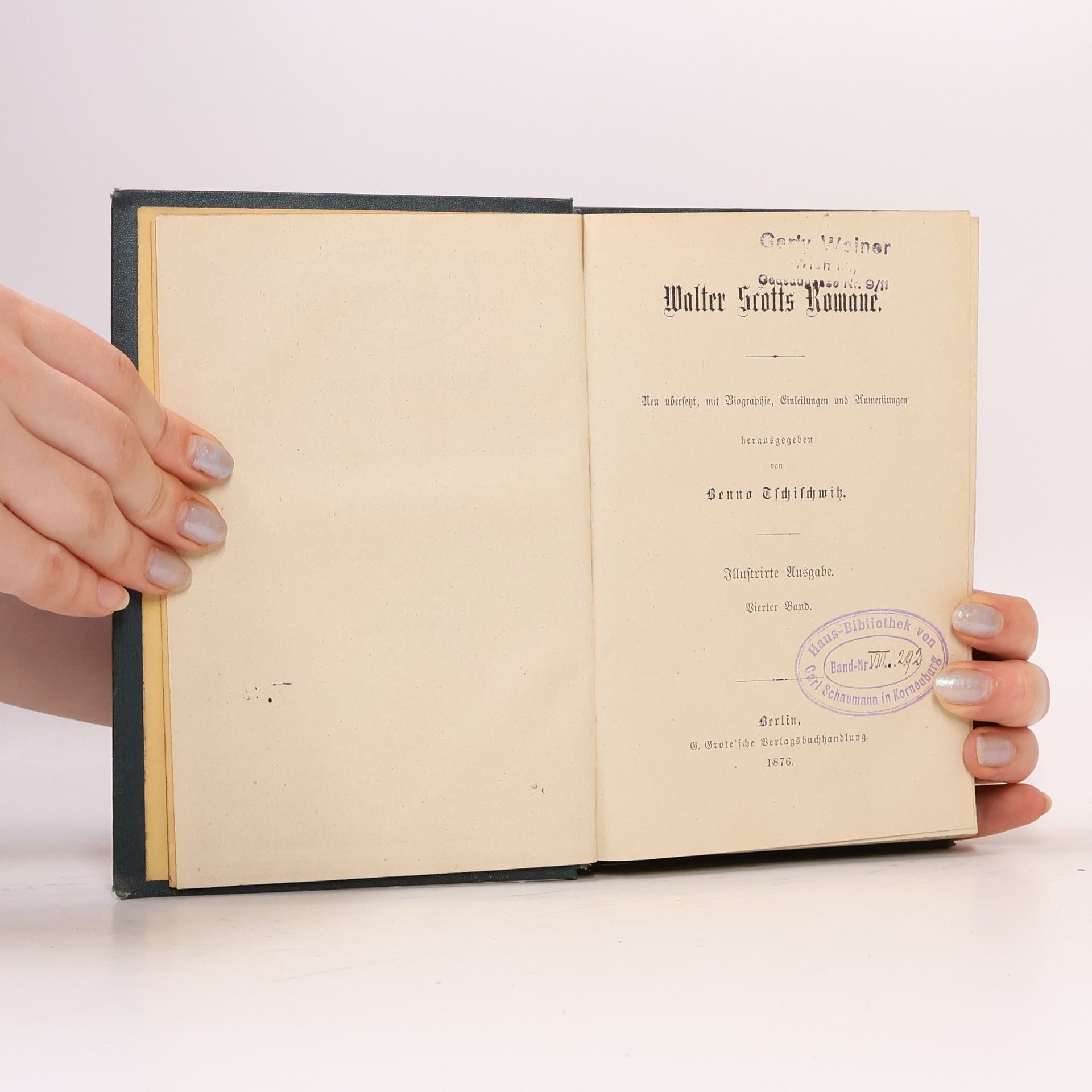 Benno Tschischwitz Walter Scotts Romane 4