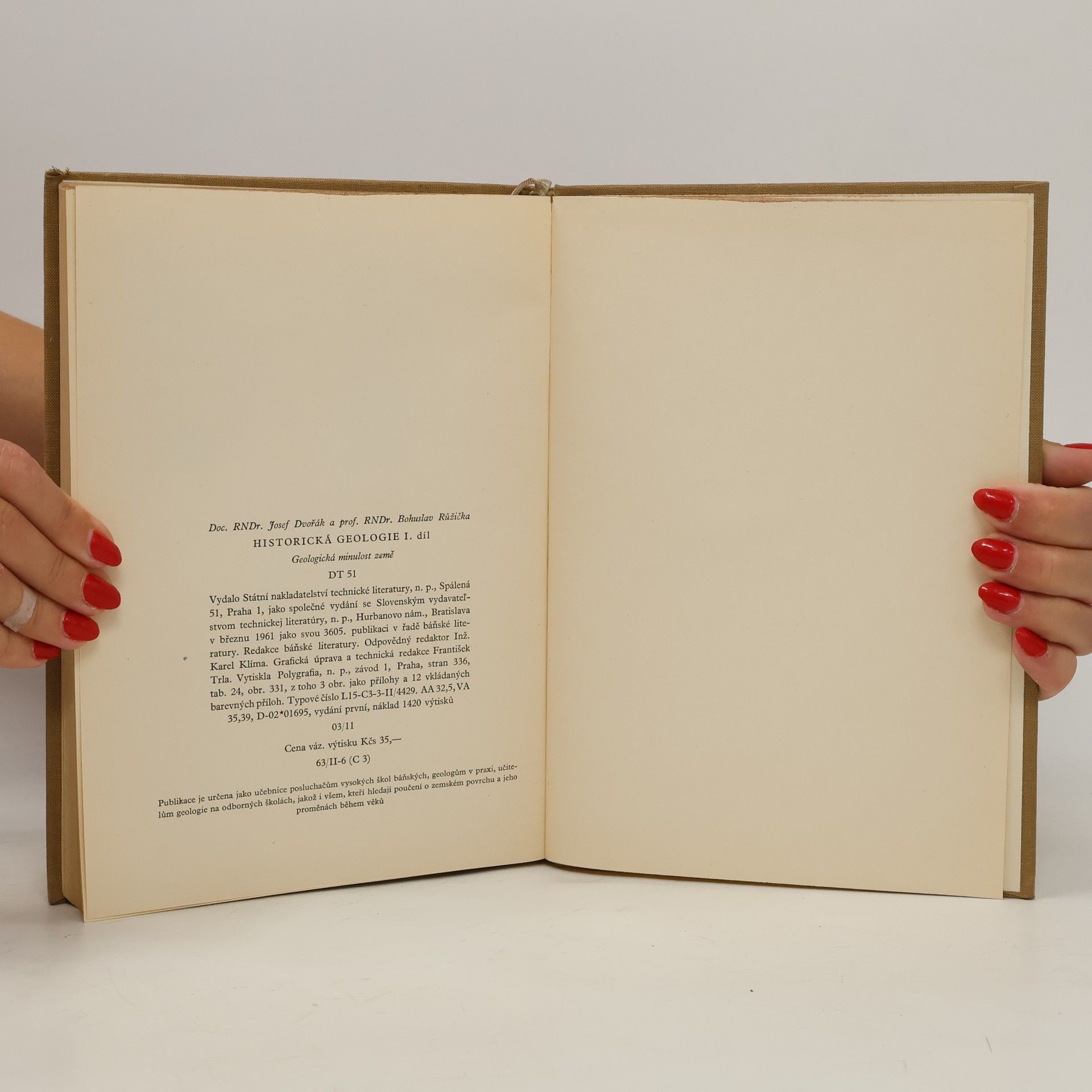 Josef Dvořák Historická geologie I. díl