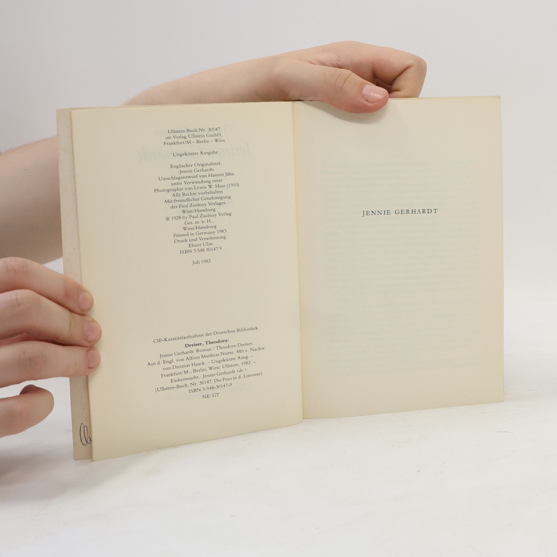 Theodore Dreiser Jennie Gerhardt
