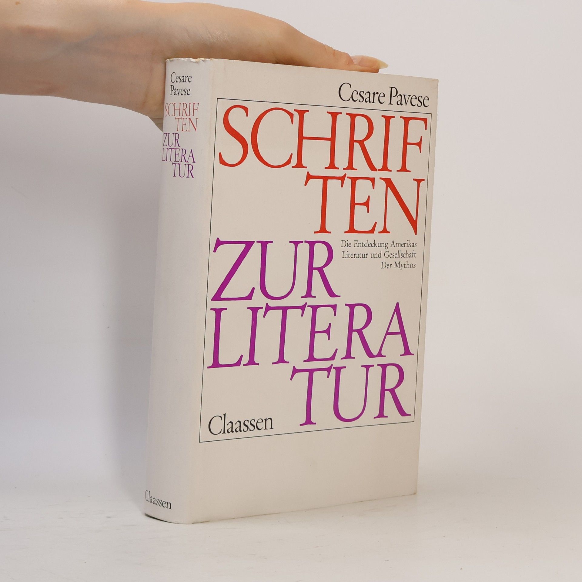 Cesare Pavese Schriften zur Literatur