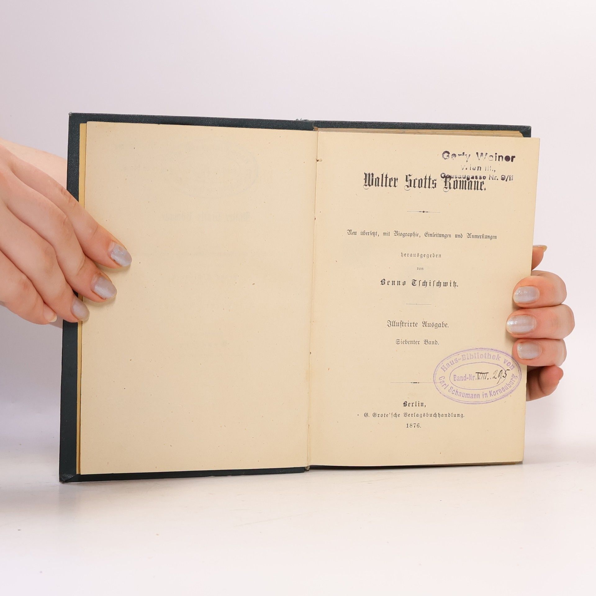 Benno Tschischwitz Walter Scotts Romane. Siebenter Band