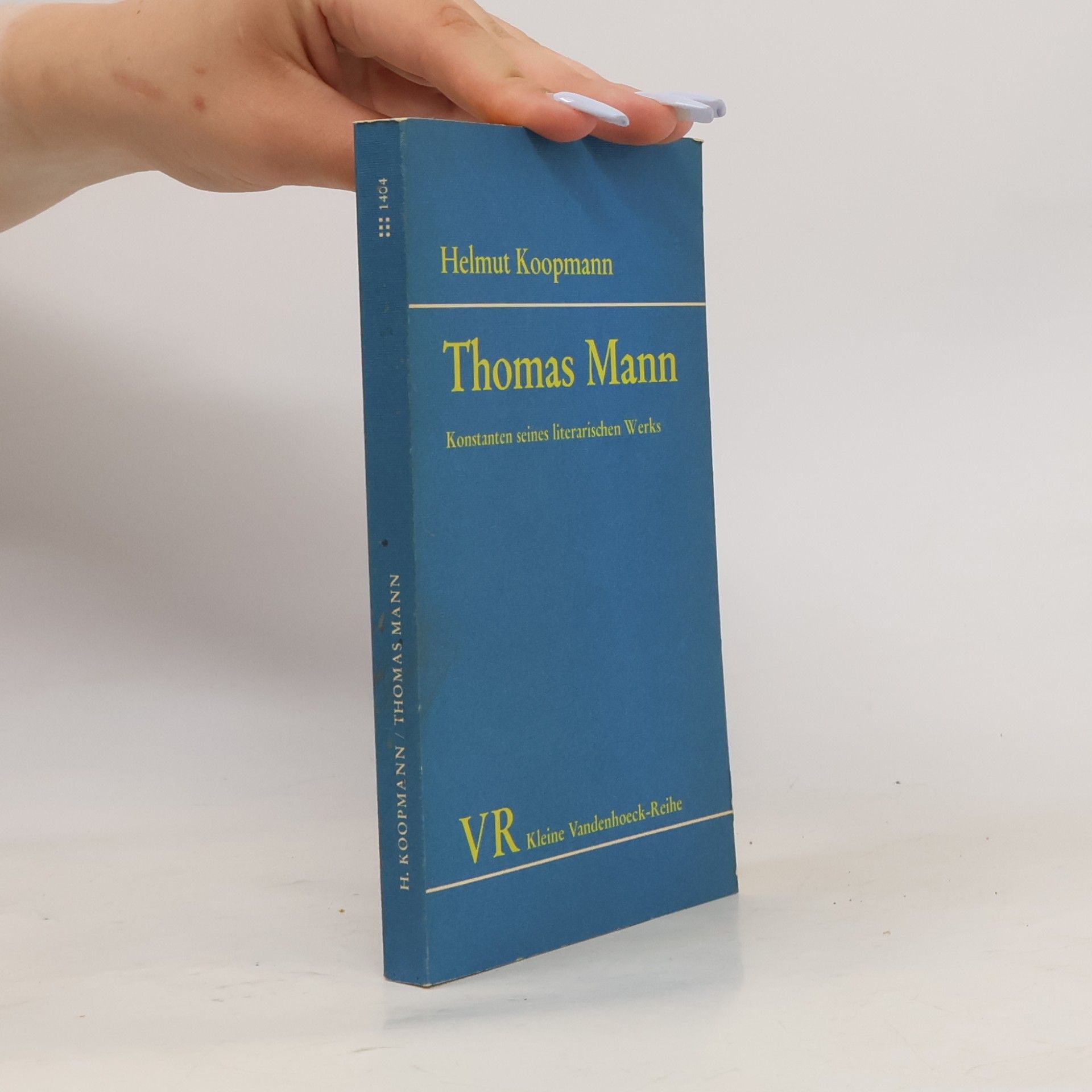 Helmut Koopmann Thomas Mann