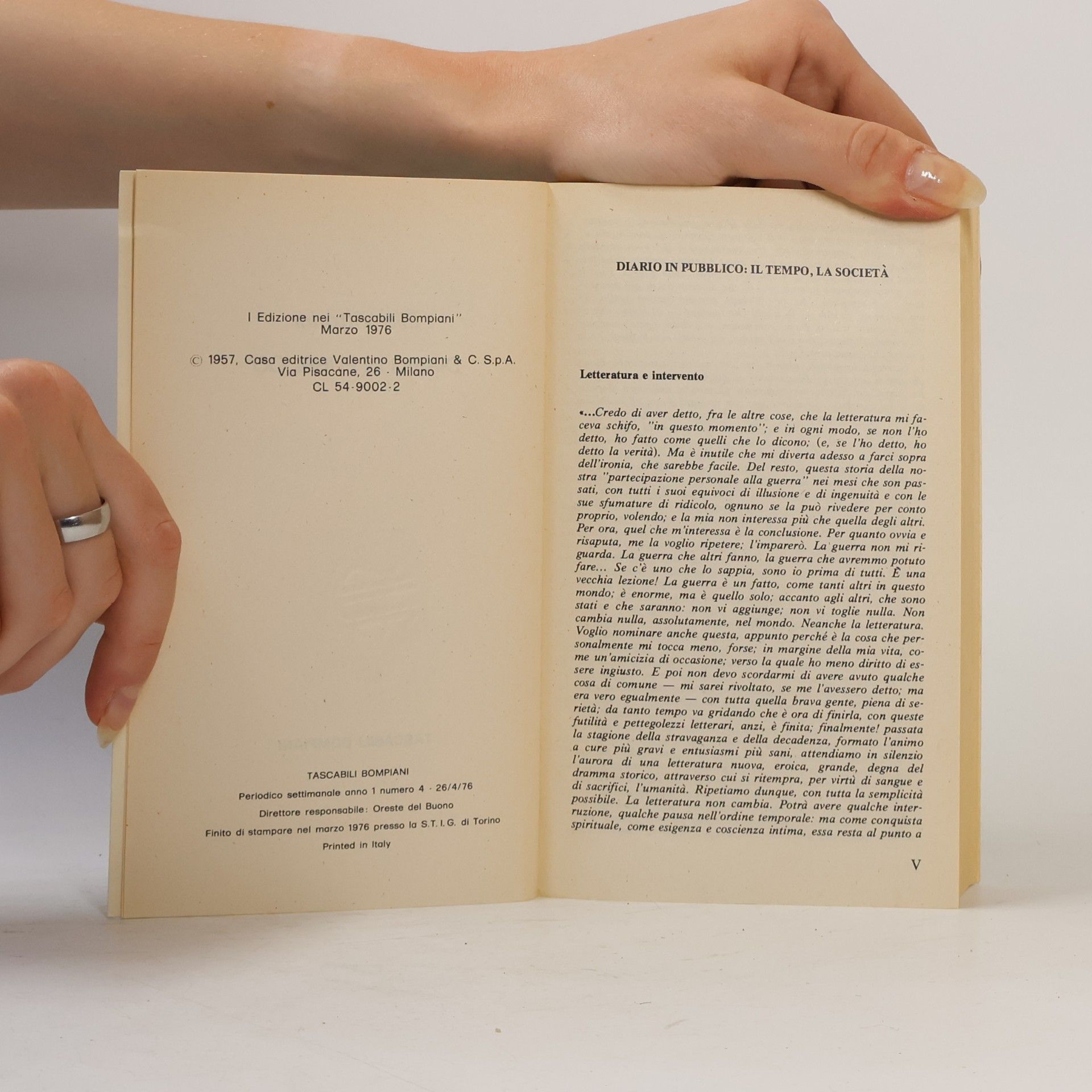 Elio Vittorini Diario in pubblico