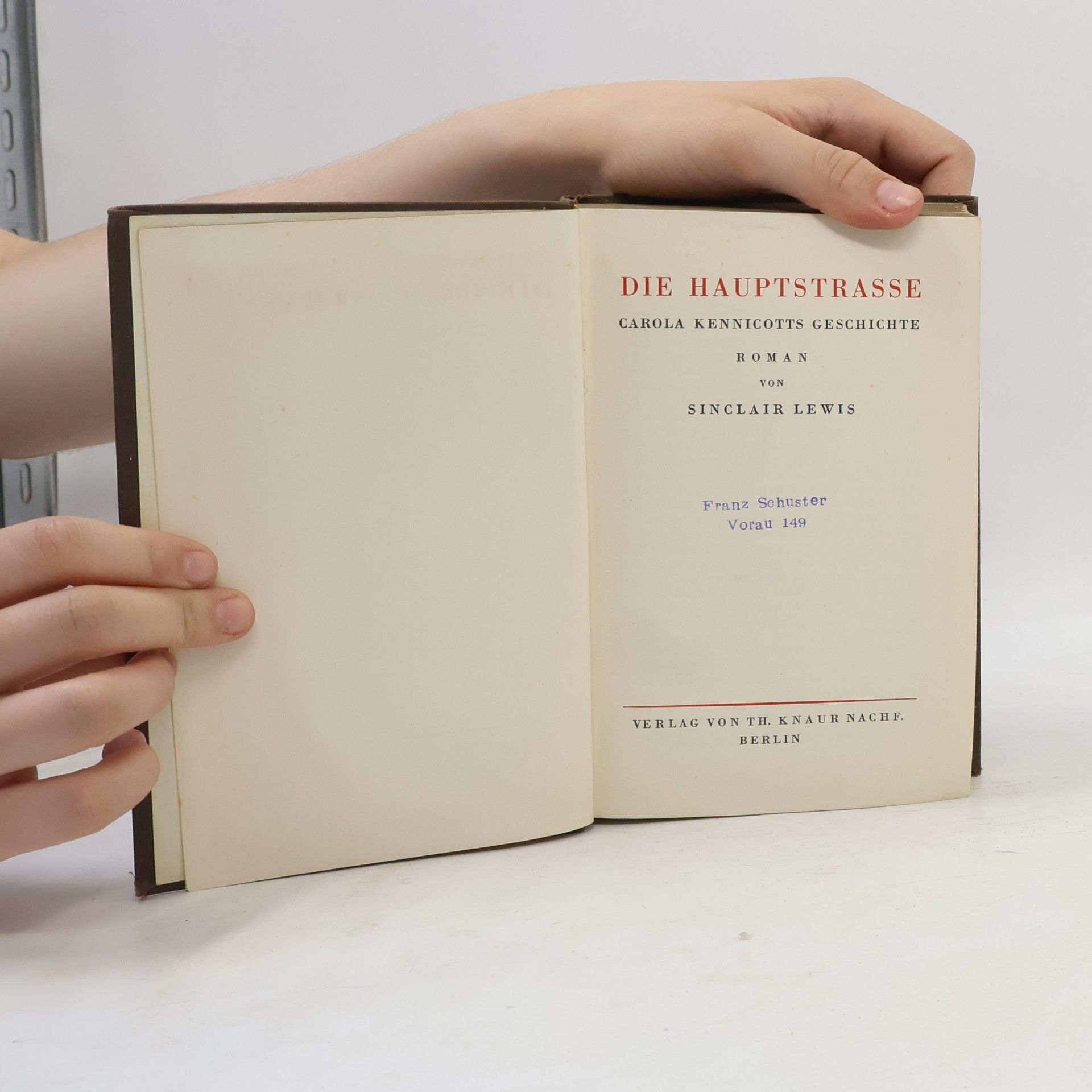 Sinclair Lewis Die Hauptstrasse