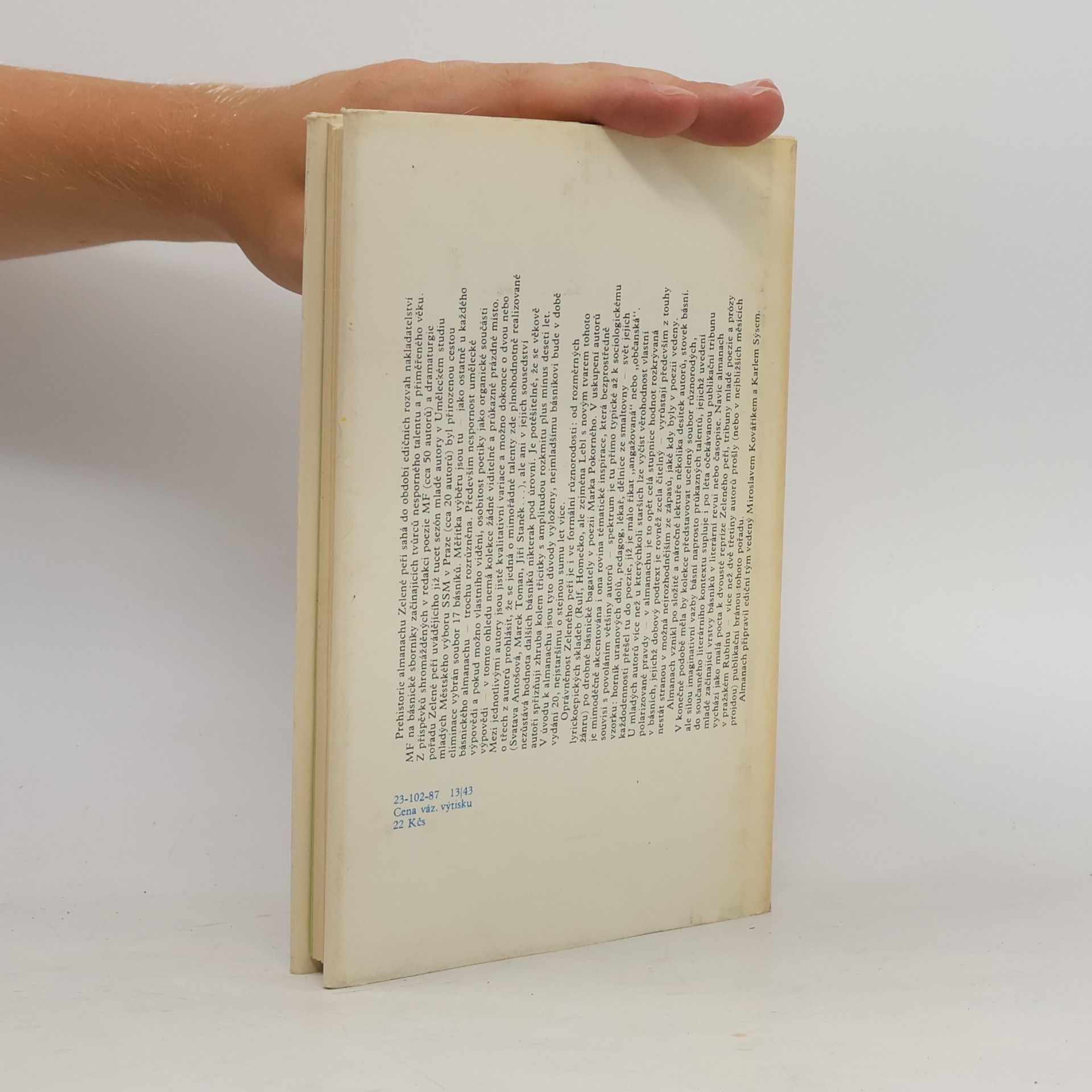 Miroslav Kovářík Zelené peří almanach mladé české poezie