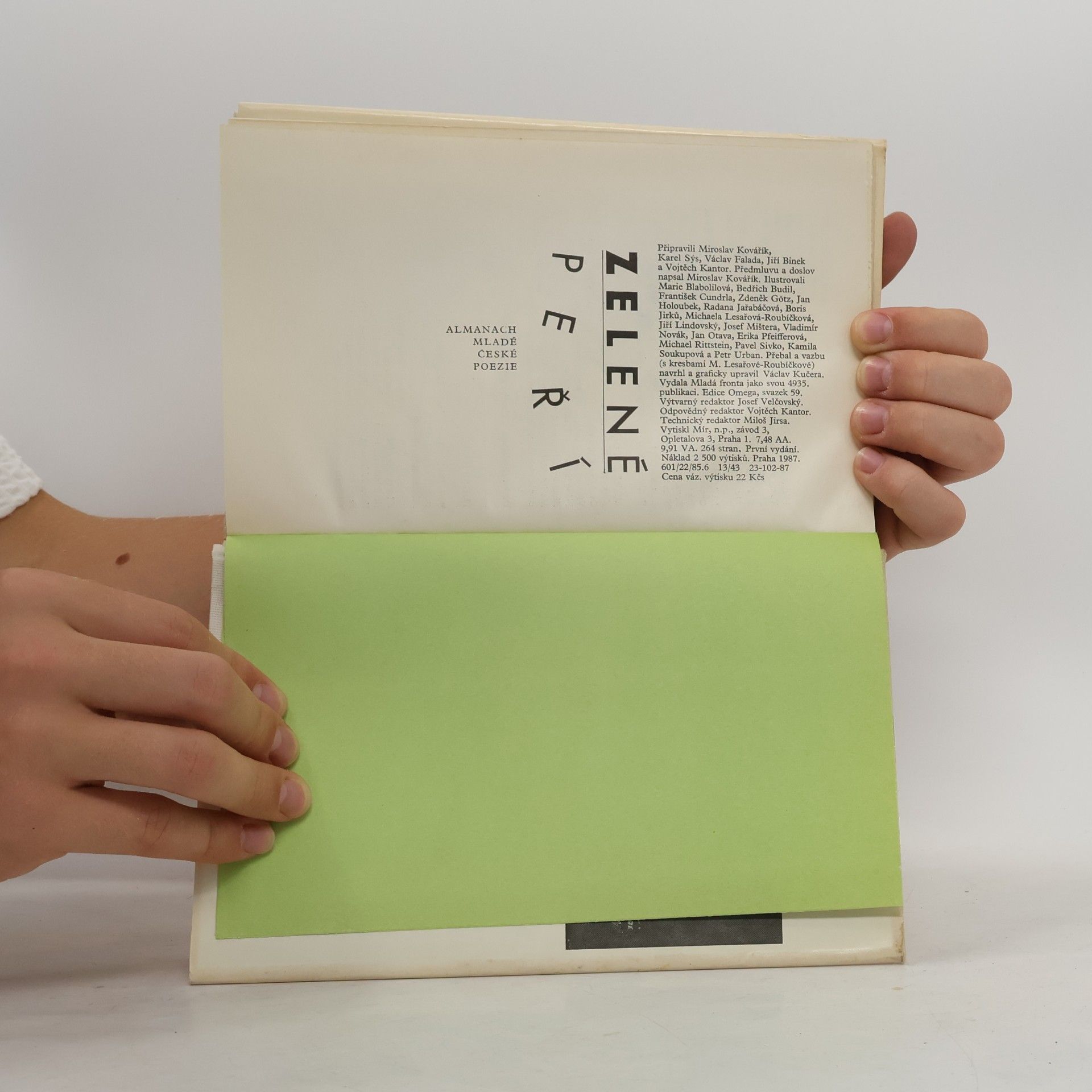 Miroslav Kovářík Zelené peří almanach mladé české poezie