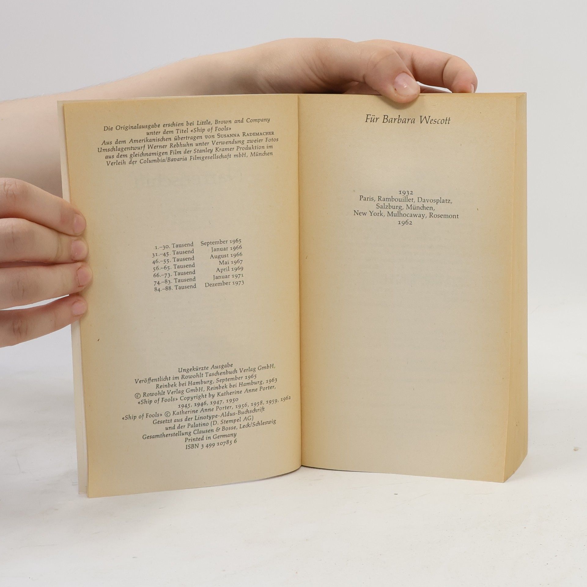 Katherine Anne Porter Das Narrenschiff