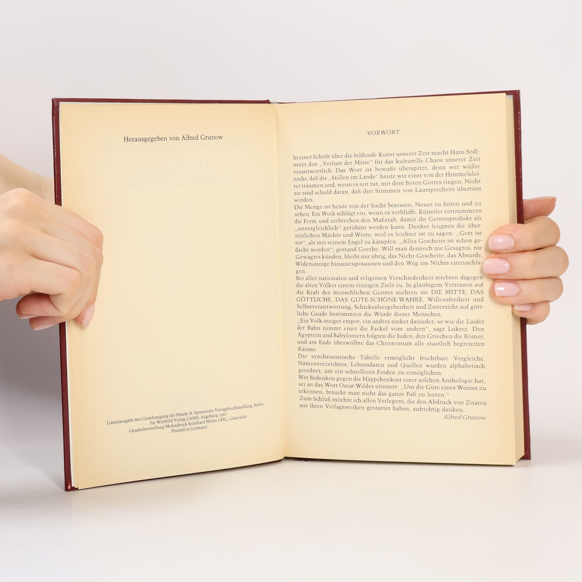 Alfred Grunow Weisheiten der Welt, 4 Bände
