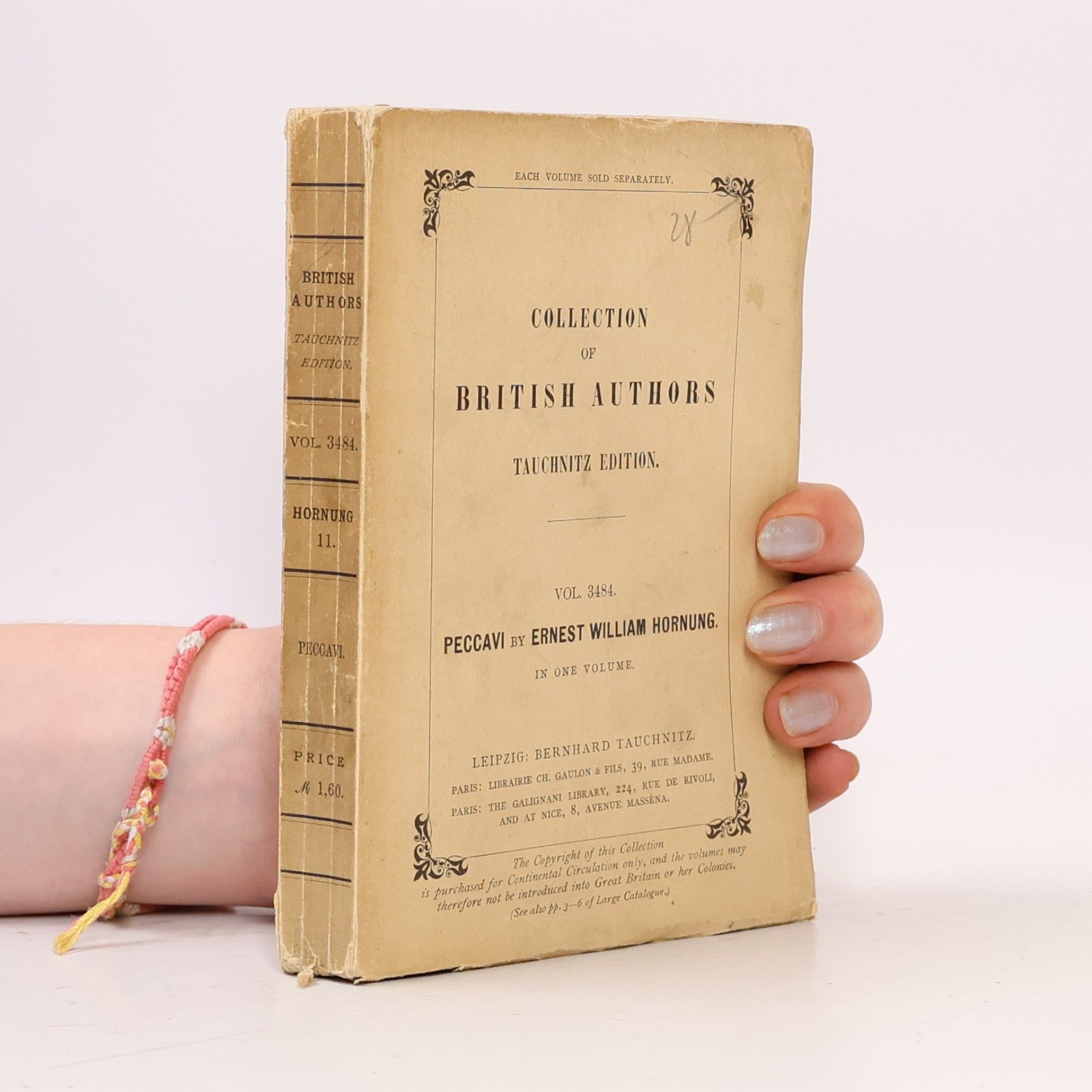 E. W. Hornung Collection of British Authors. Vol. 3484