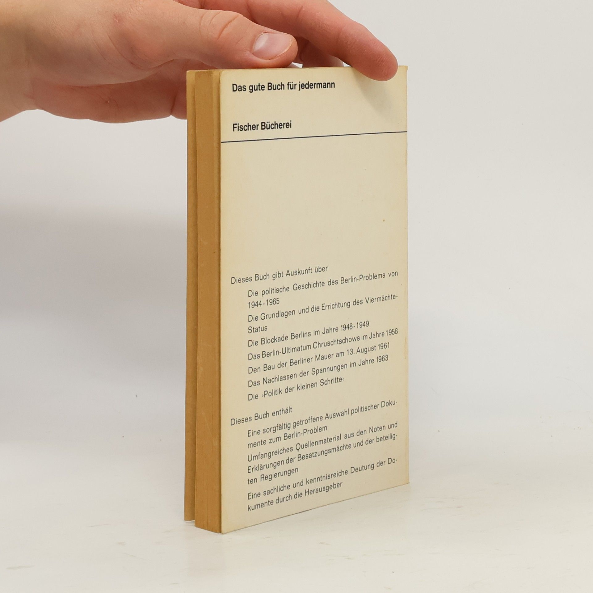 Wolfgang Heidelmeyer Die Berlin-Frage Politische Dokumentation 1944-1965