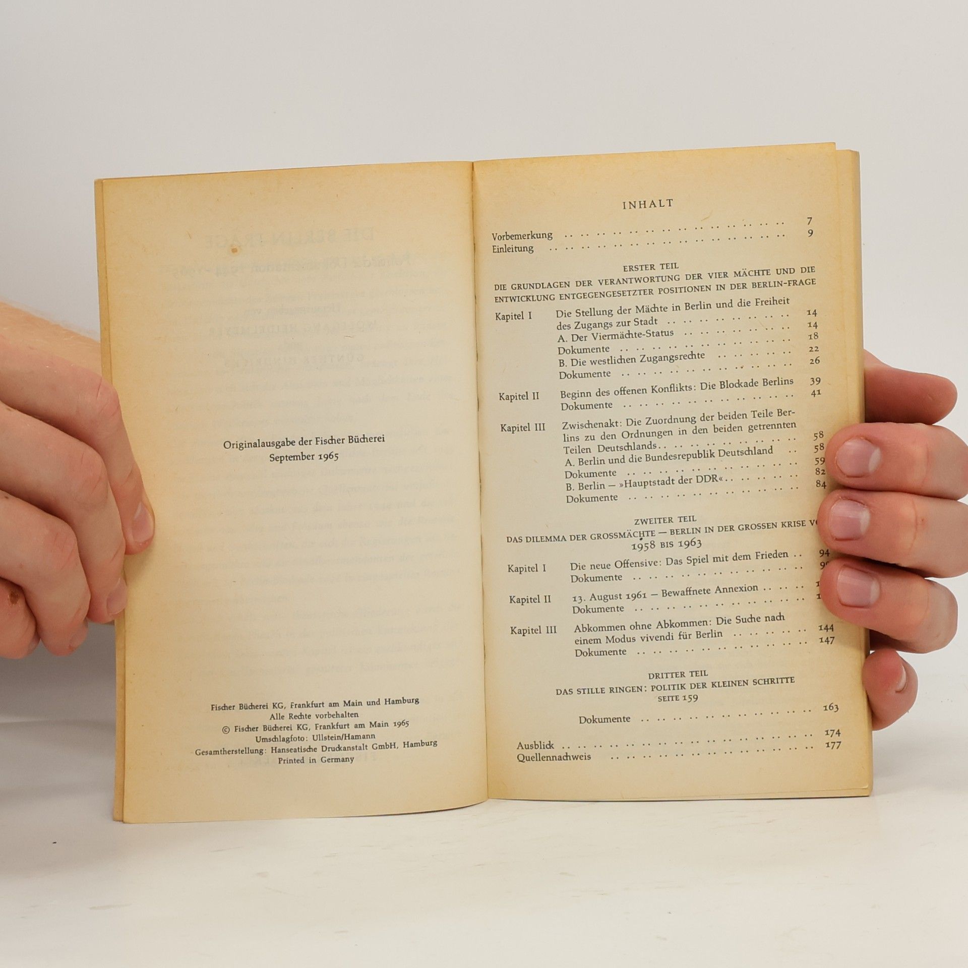 Wolfgang Heidelmeyer Die Berlin-Frage Politische Dokumentation 1944-1965